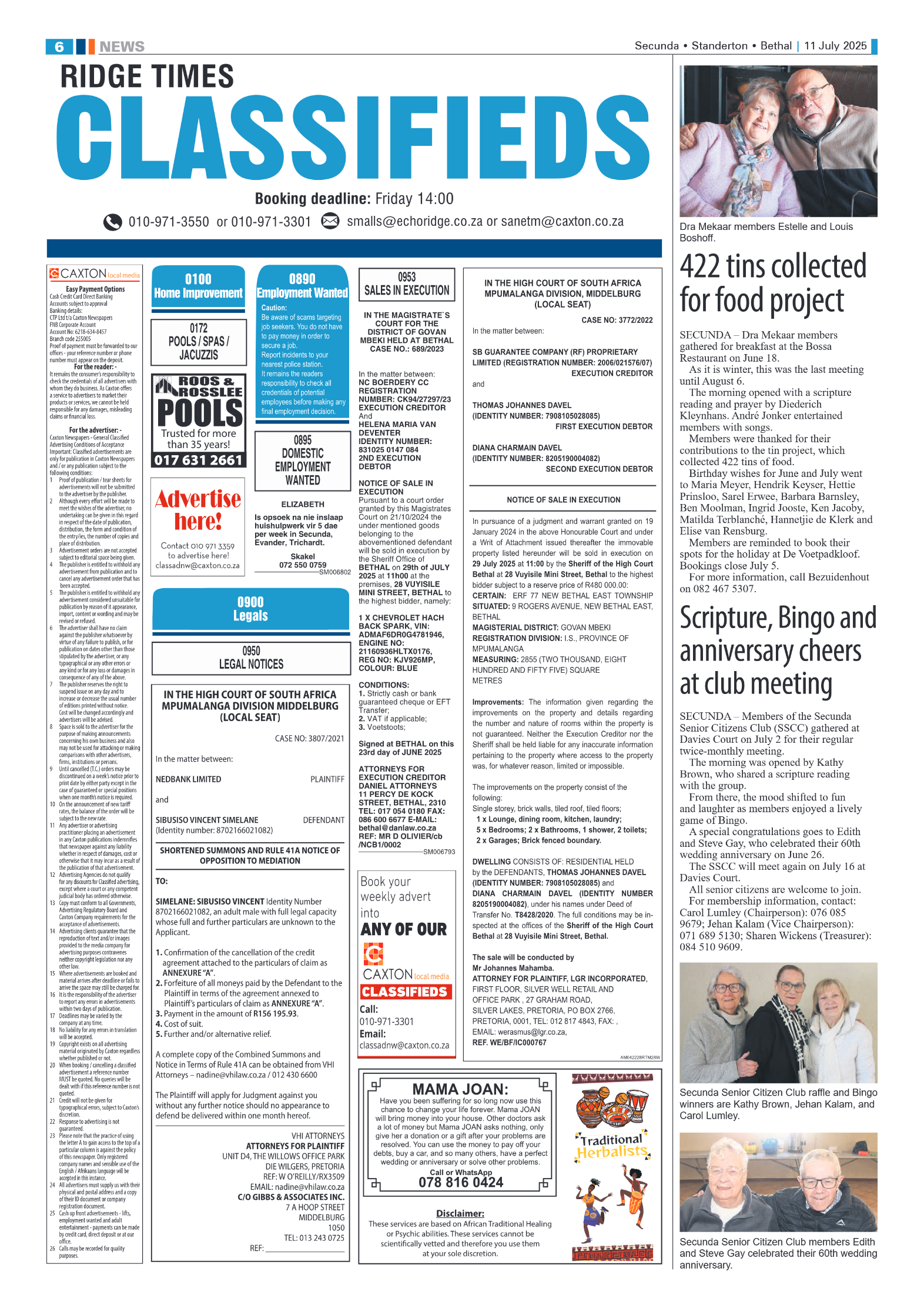 Ridge Times 11 July 2025 page 6