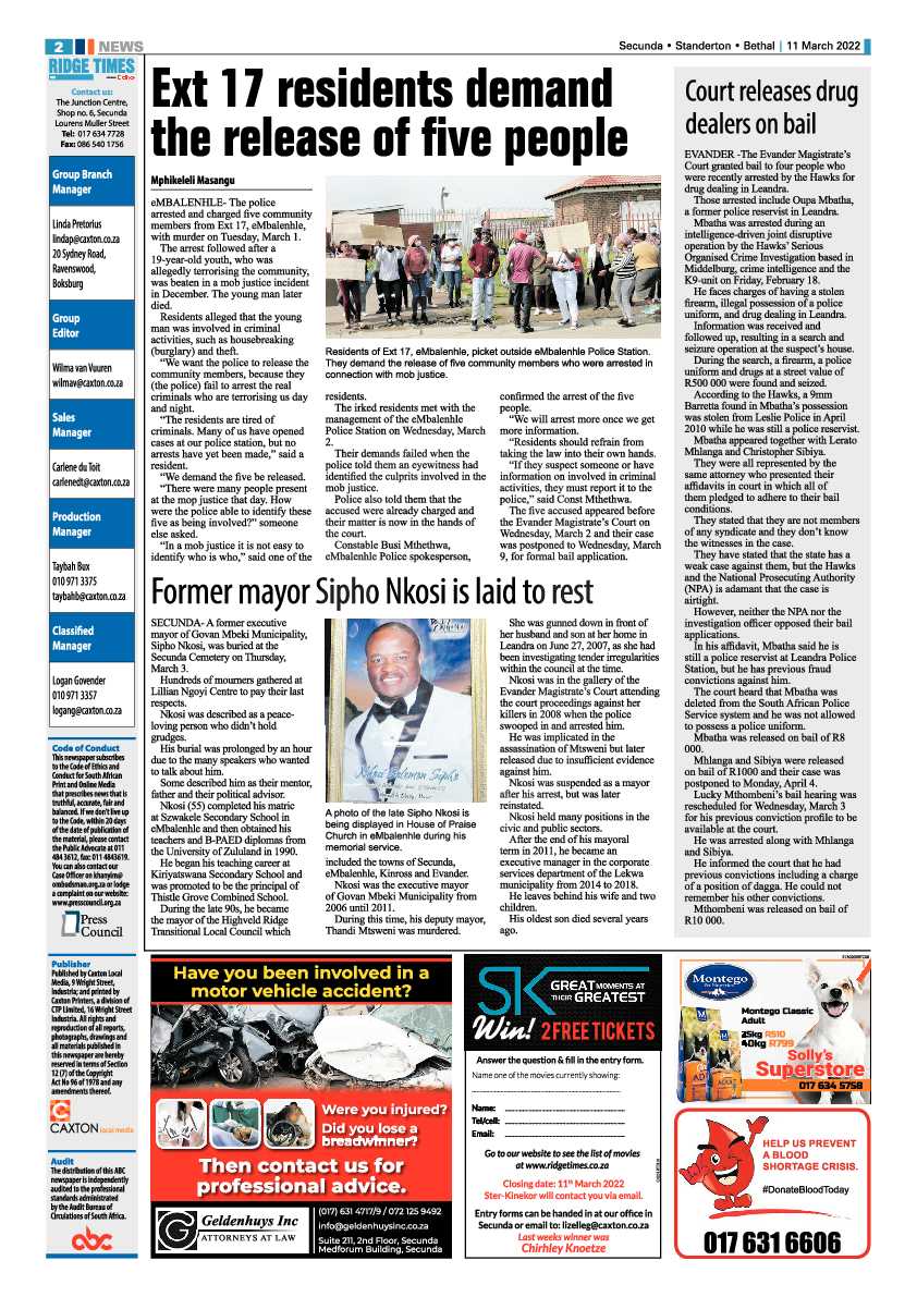 Ridge Times 11 March 2022 page 2
