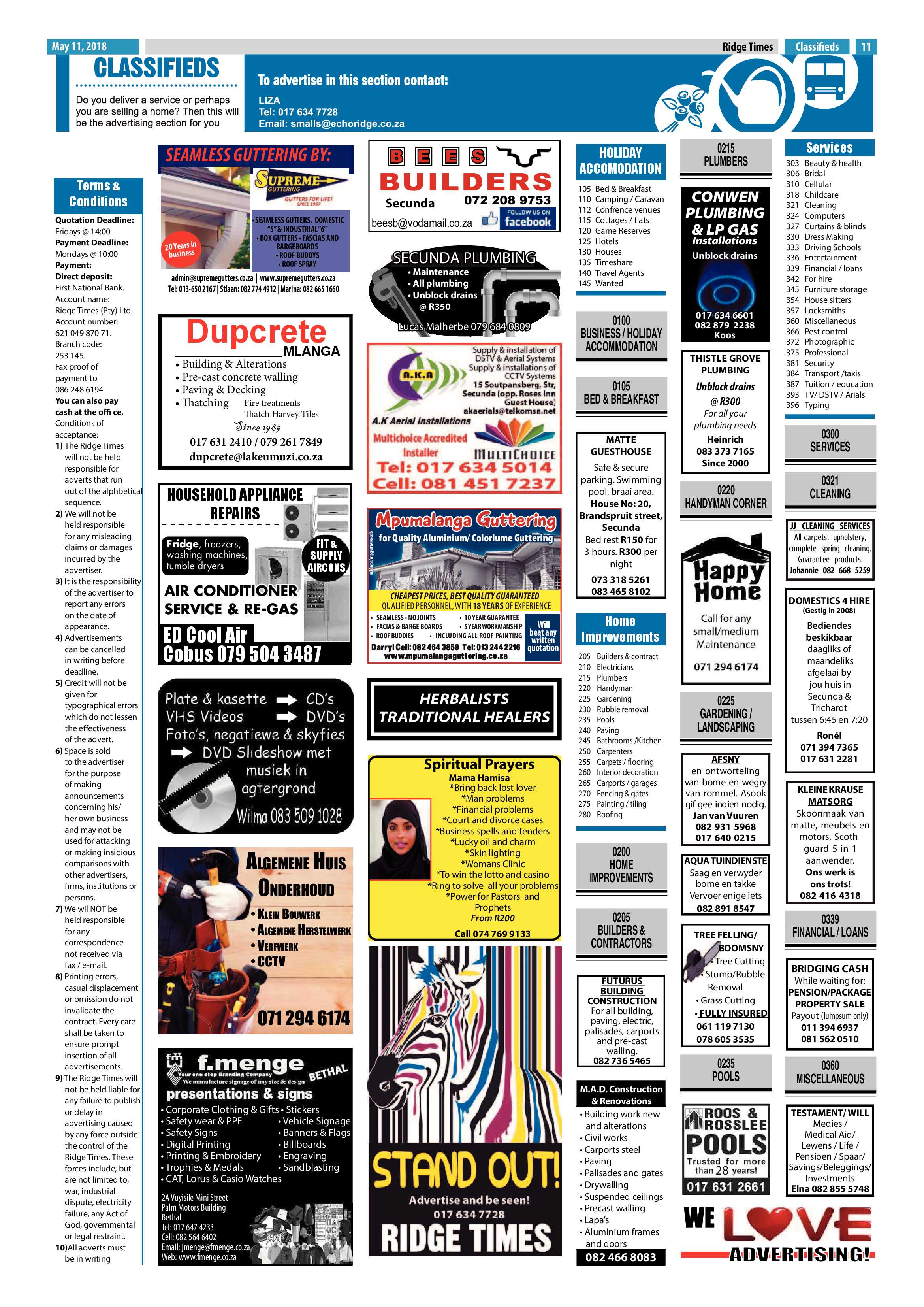 Ridge Times 11 May 2018 page 11