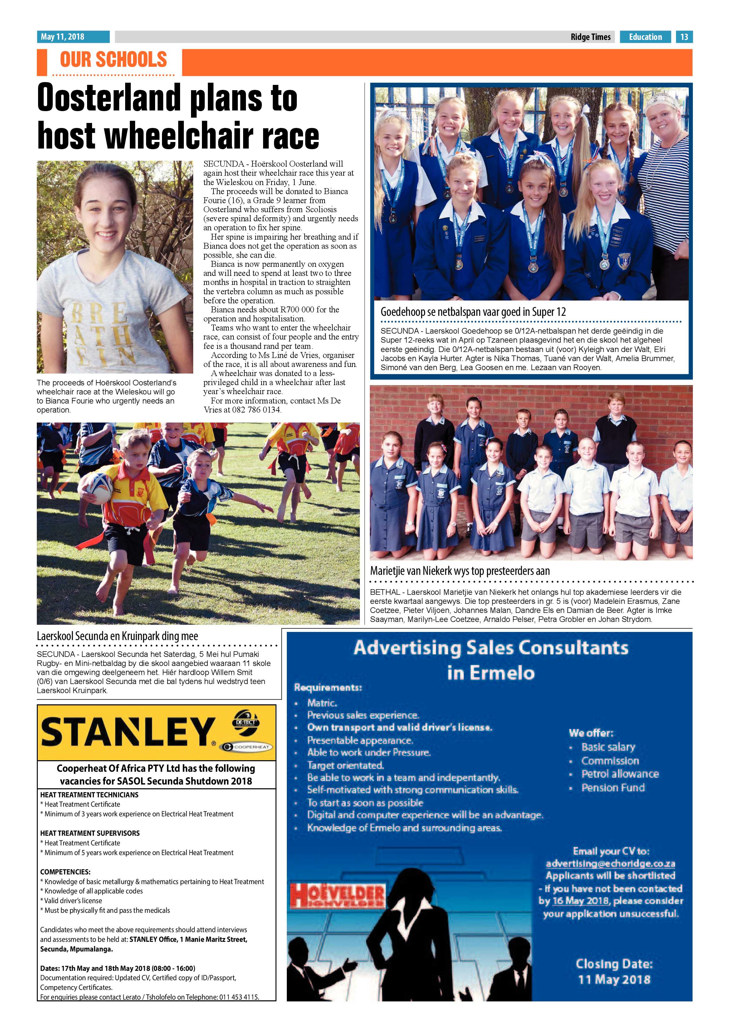 Ridge Times 11 May 2018 page 13