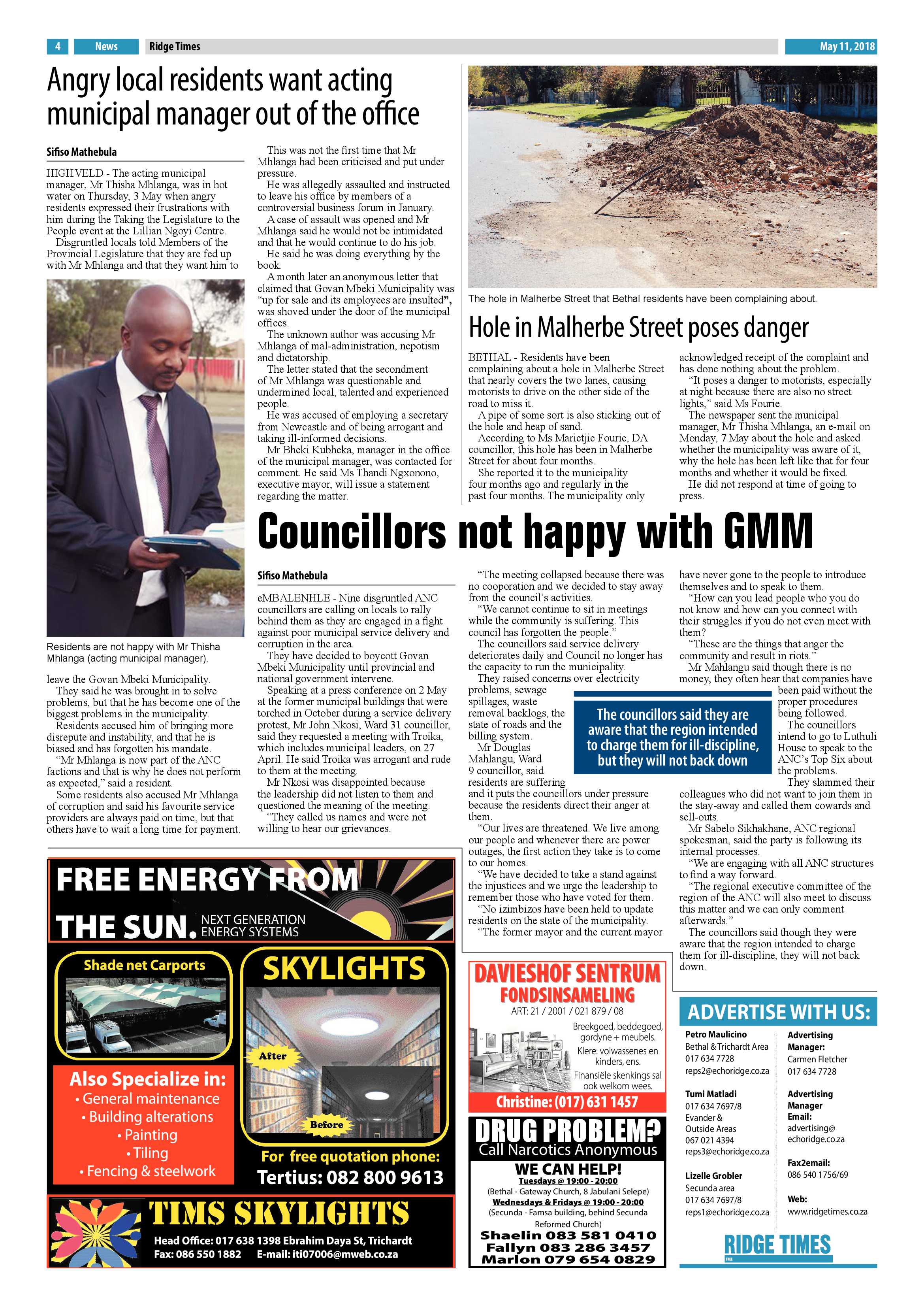 Ridge Times 11 May 2018 page 4