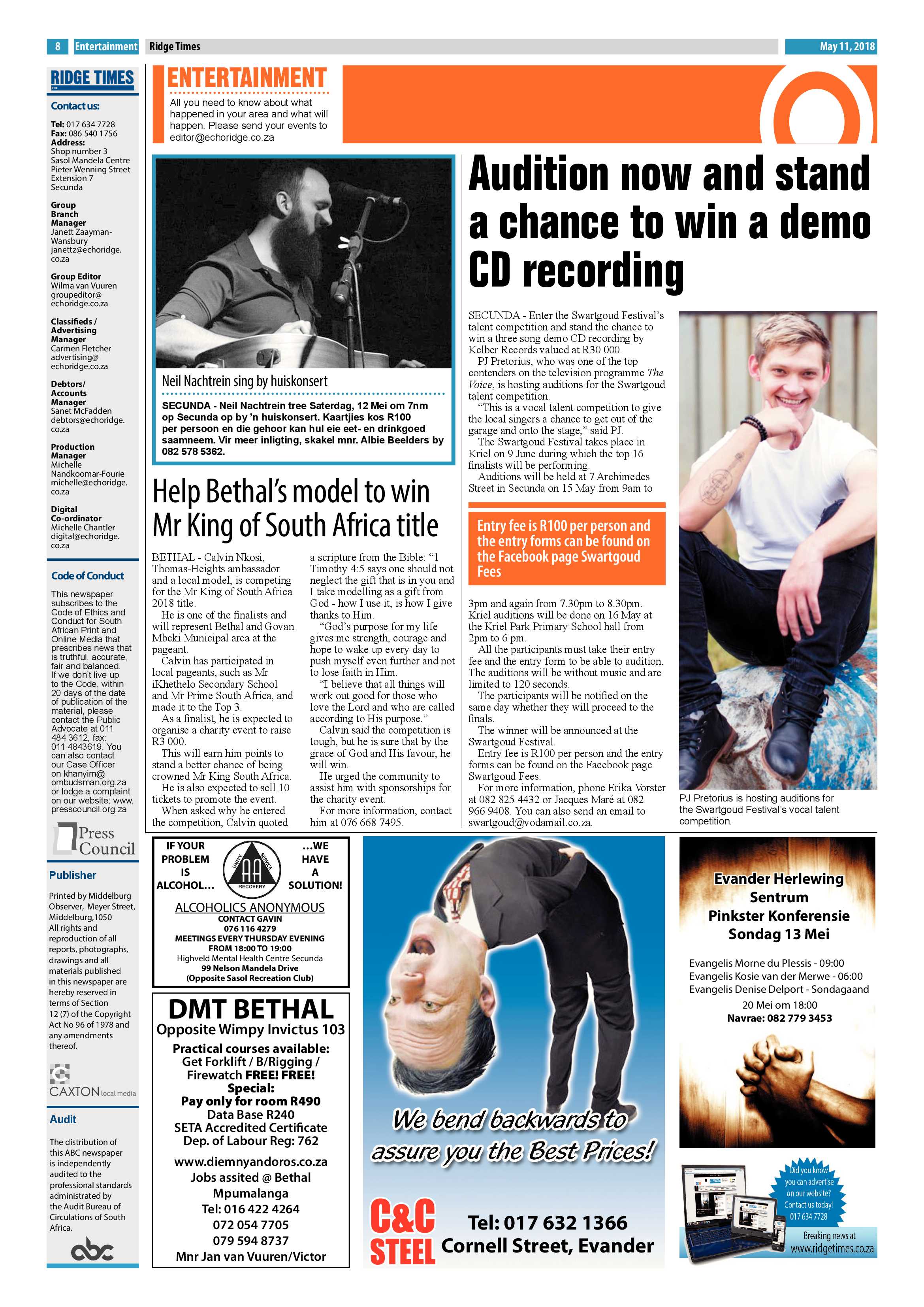 Ridge Times 11 May 2018 page 8