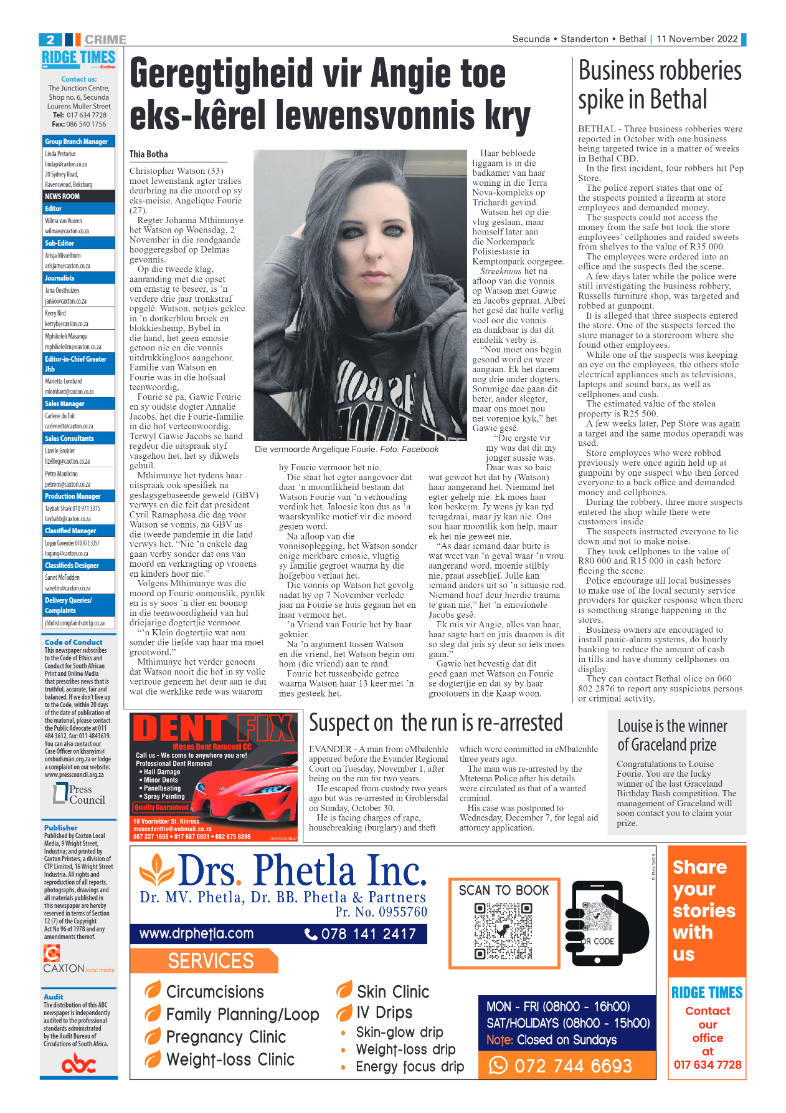 Ridge Times 11 Nov 2022 page 2