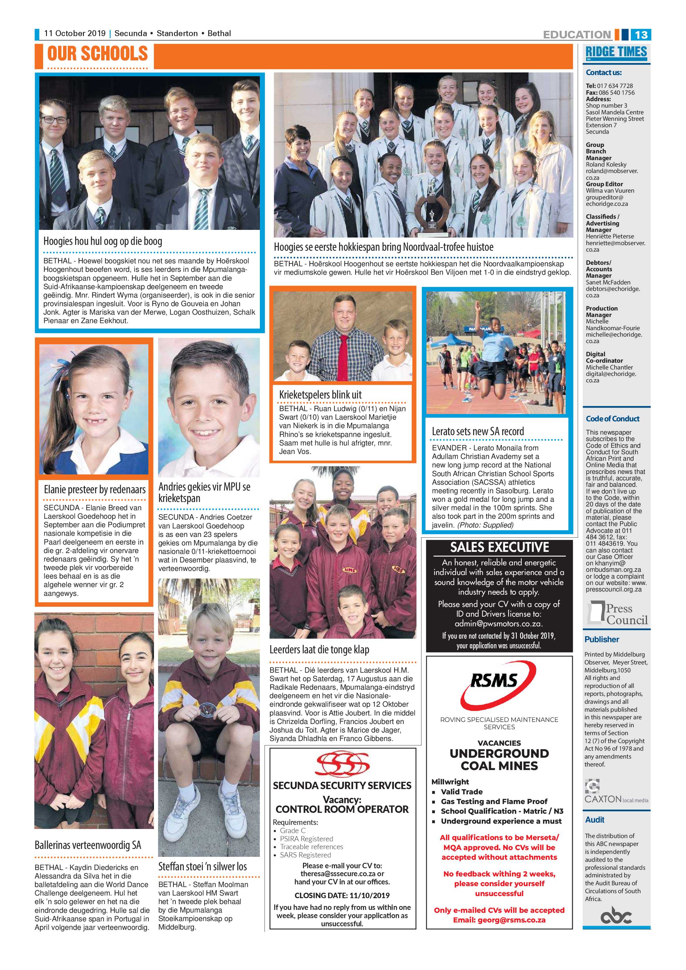 Ridge Times 11 October 2019 page 13