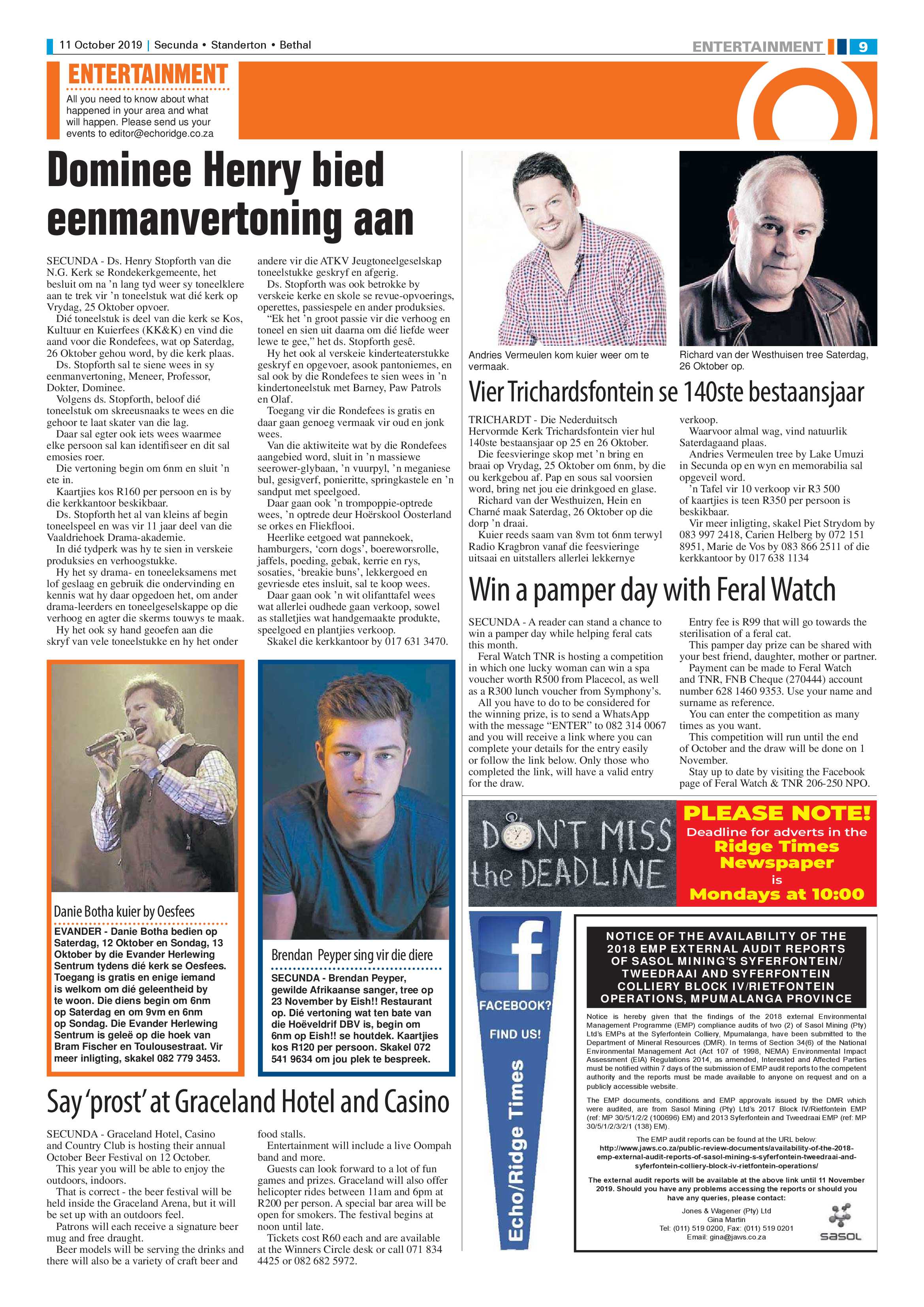 Ridge Times 11 October 2019 page 9
