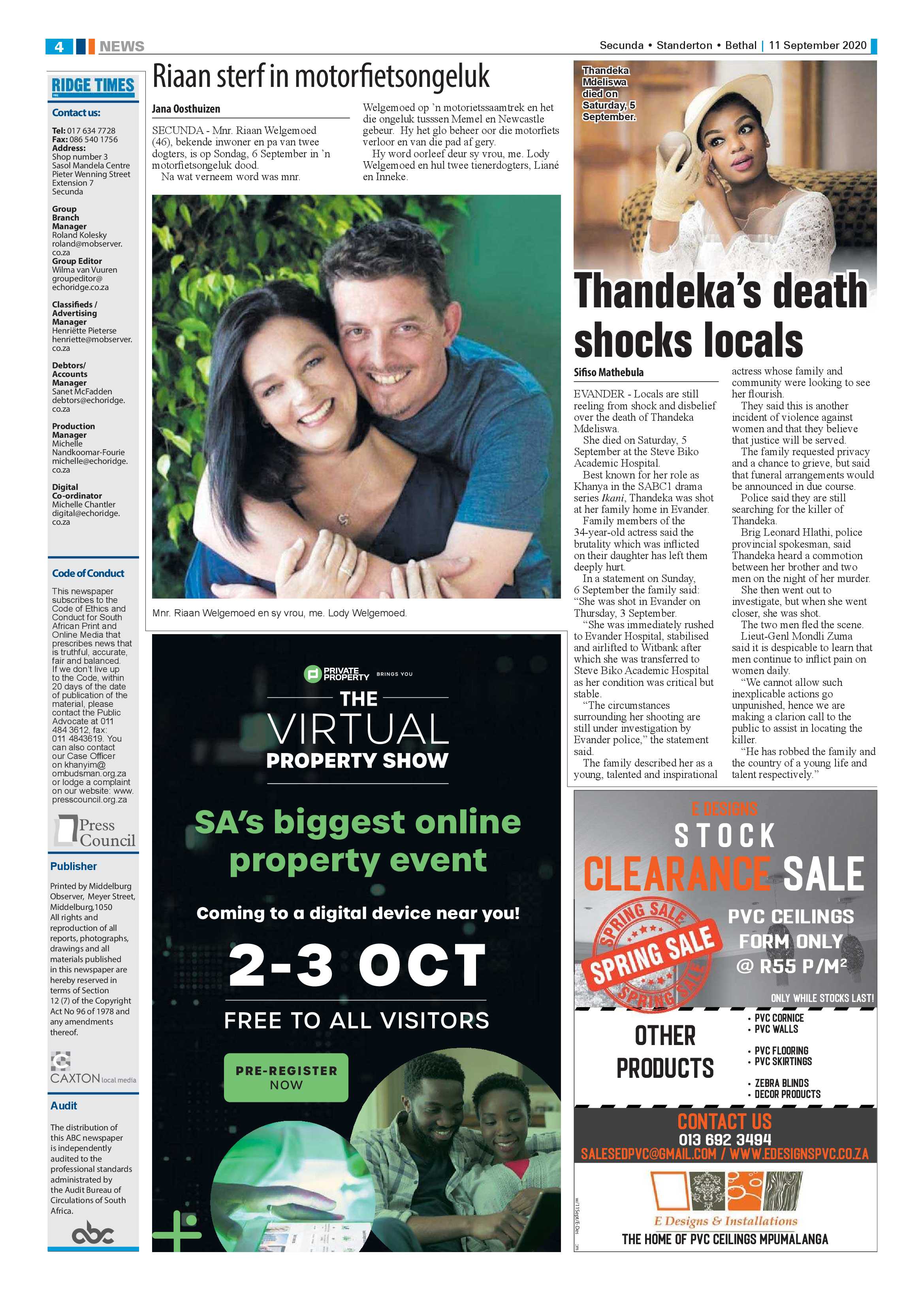 Ridge Times 11 September 2020 page 4