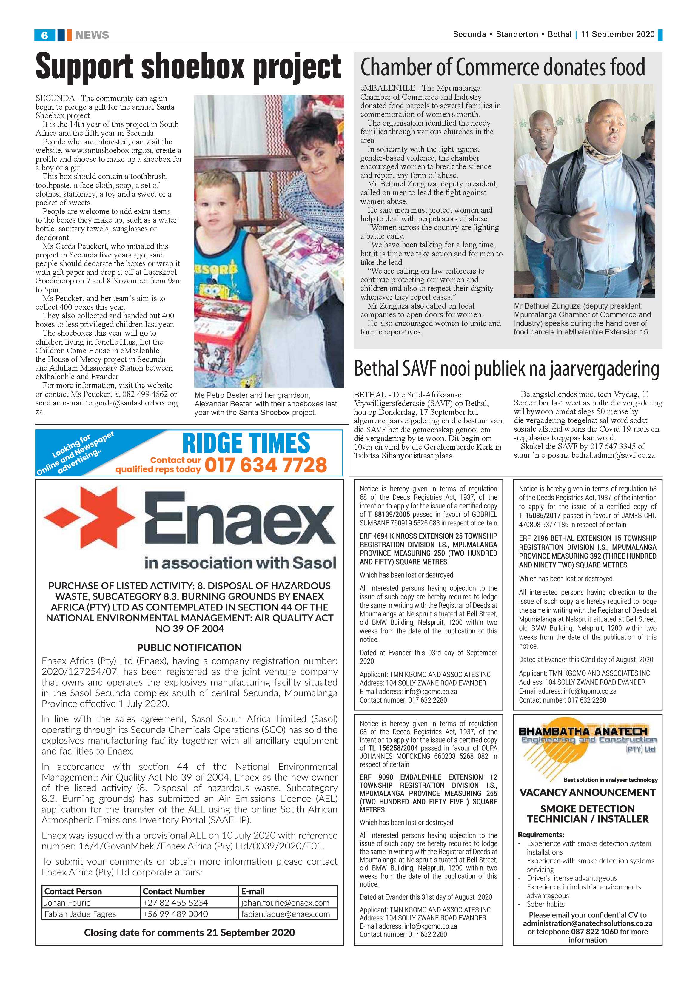 Ridge Times 11 September 2020 page 6