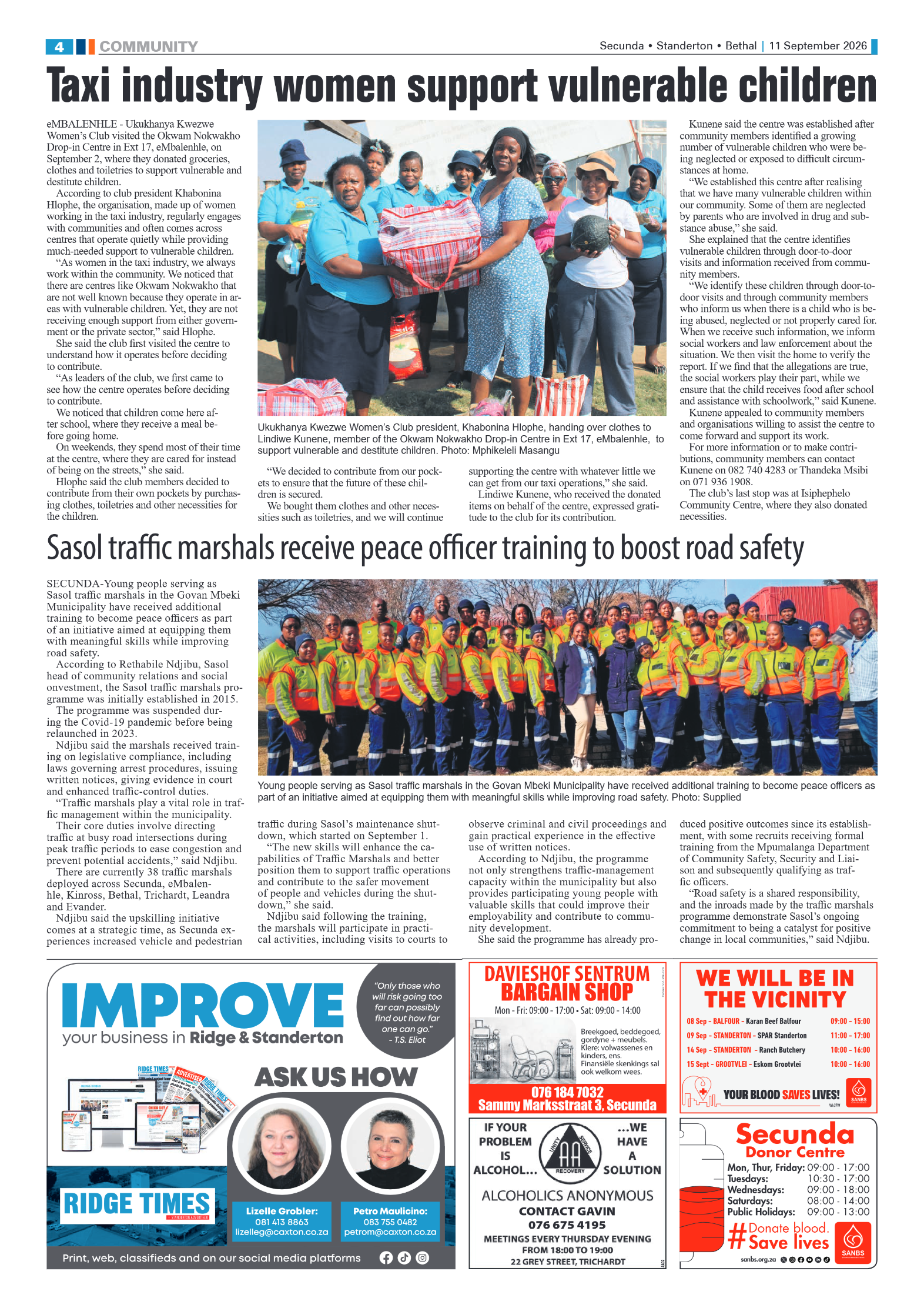 Ridge Times 11 September 2026 page 4