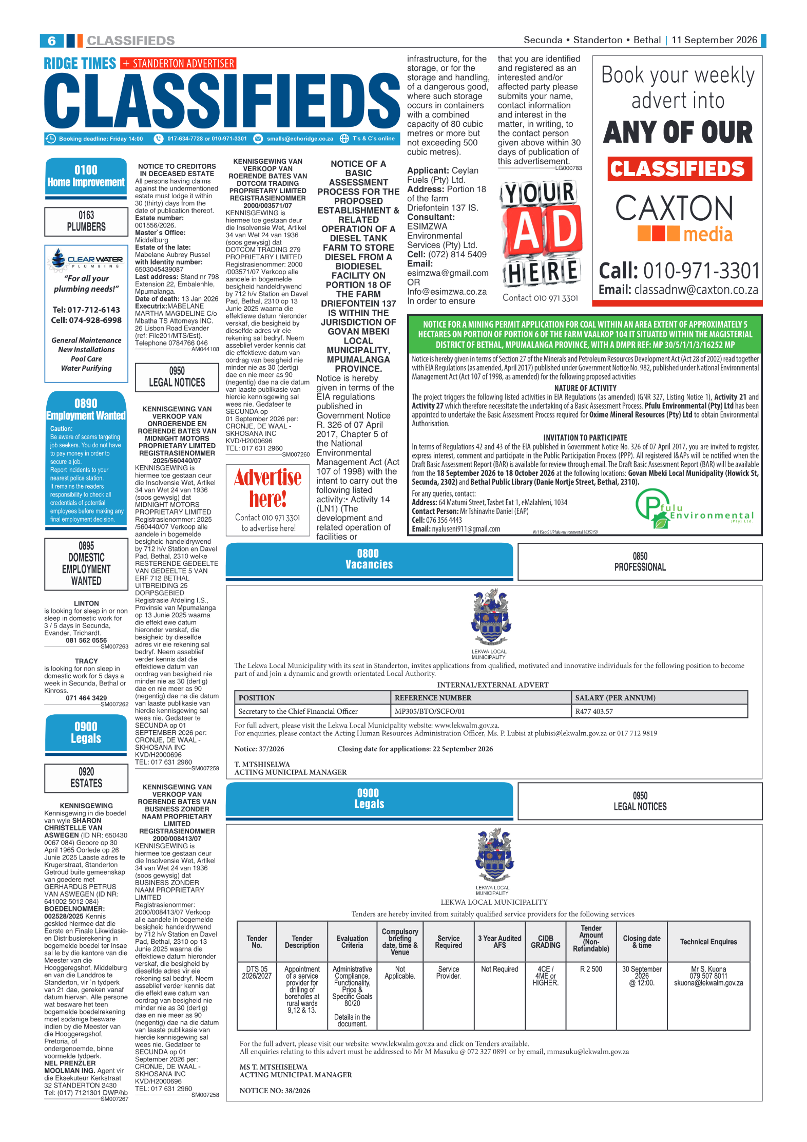 Ridge Times 11 September 2026 page 6