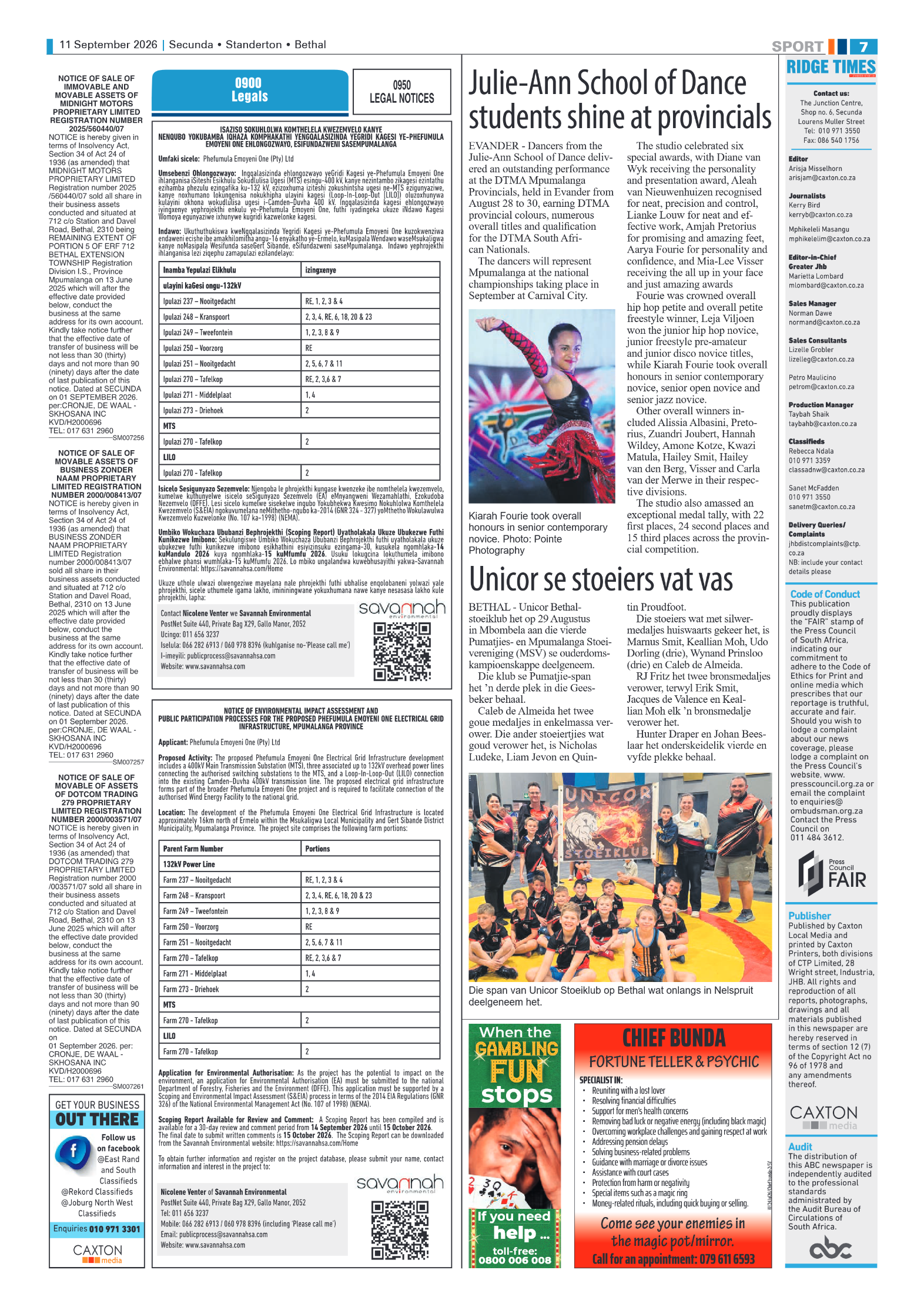 Ridge Times 11 September 2026 page 7