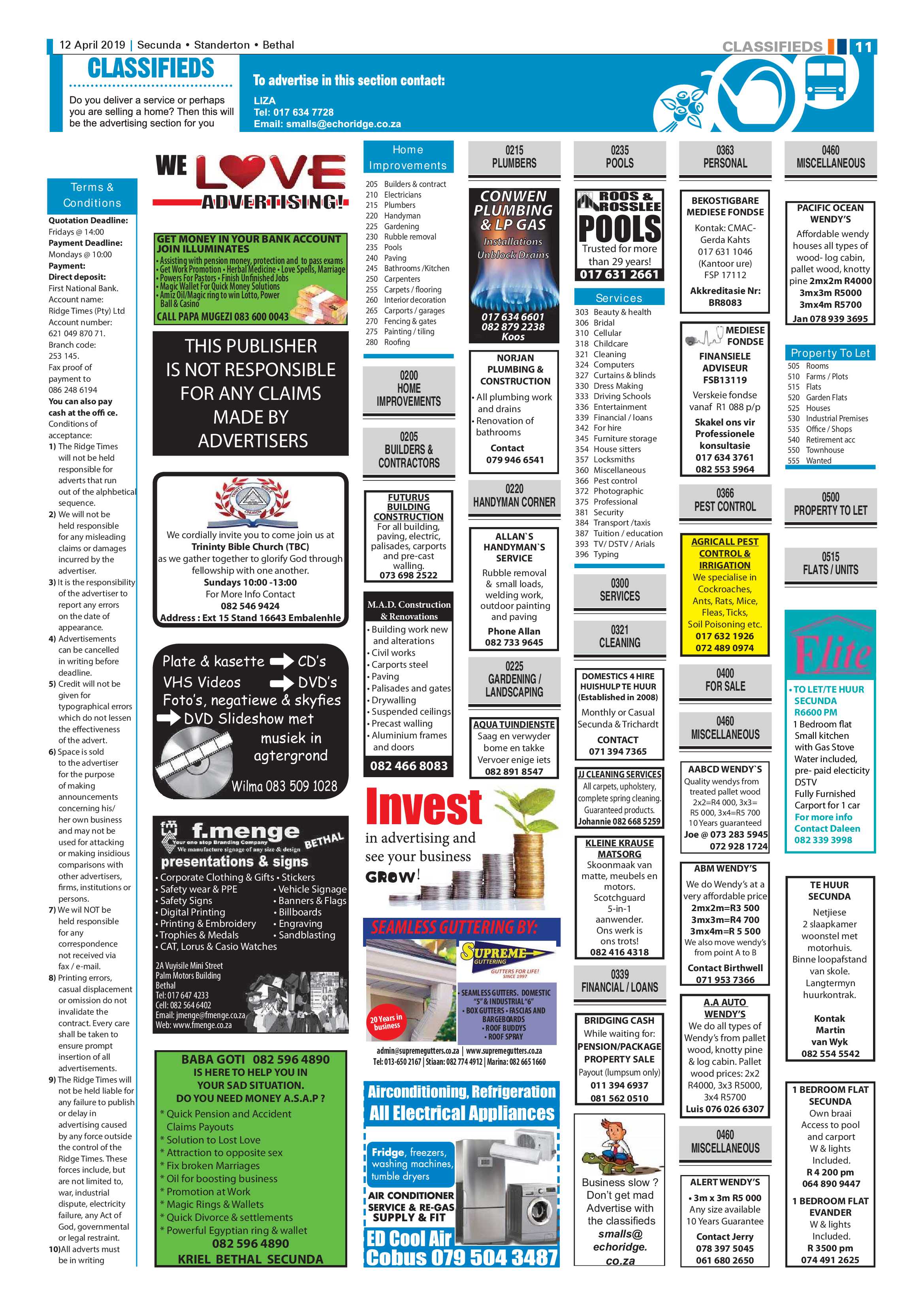 Ridge Times 12 April 2019 page 11