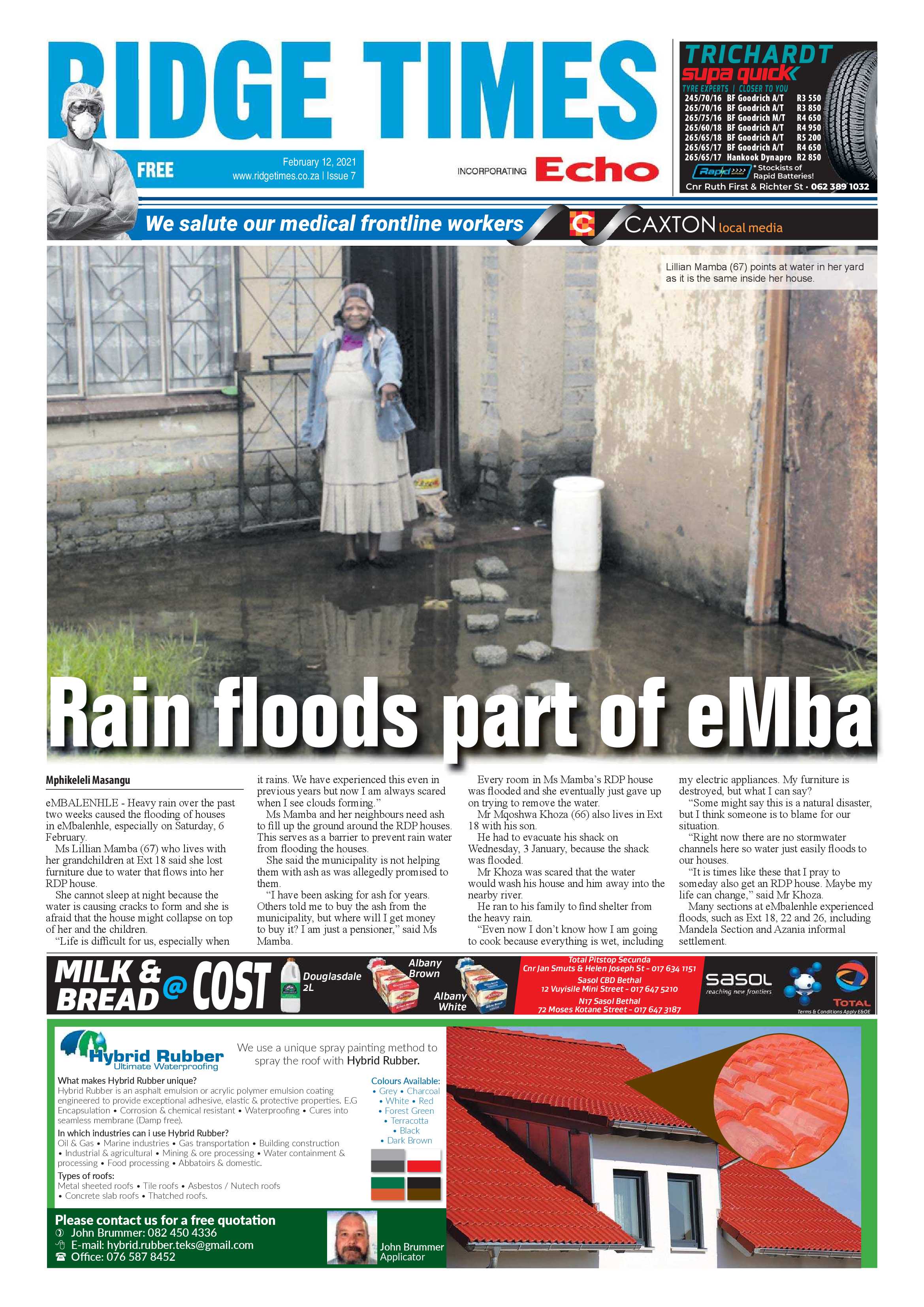Ridge Times 12 February 2021 page 1