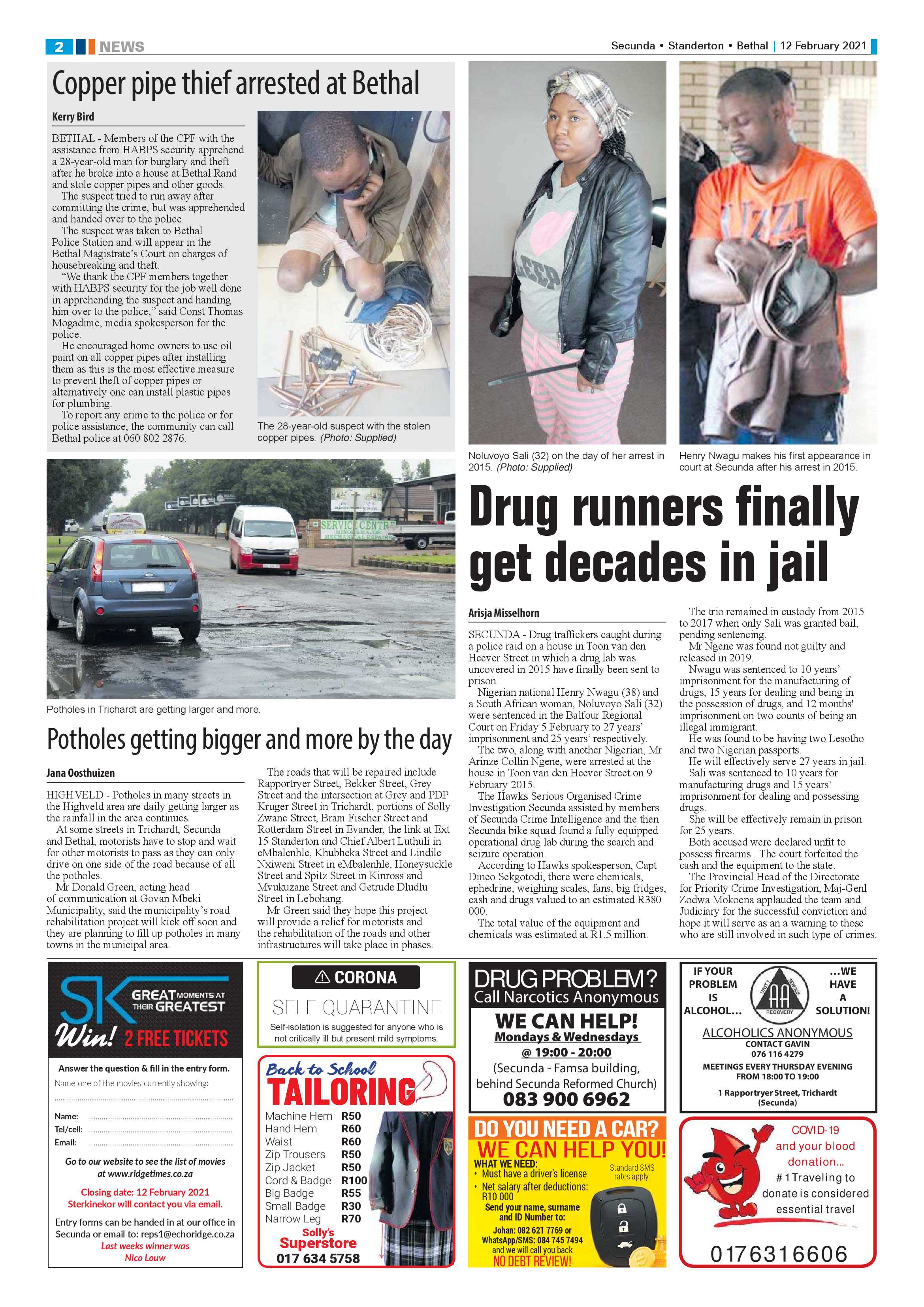 Ridge Times 12 February 2021 page 2