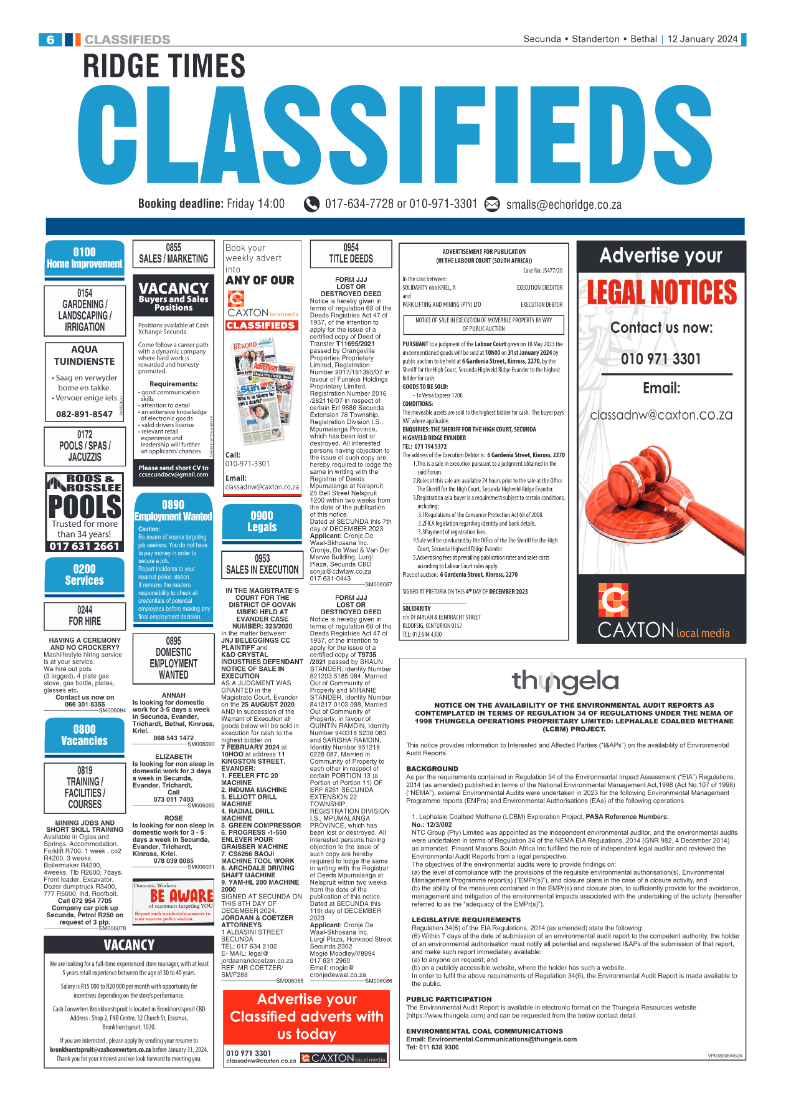 Ridge Times 12 January 2024 page 6