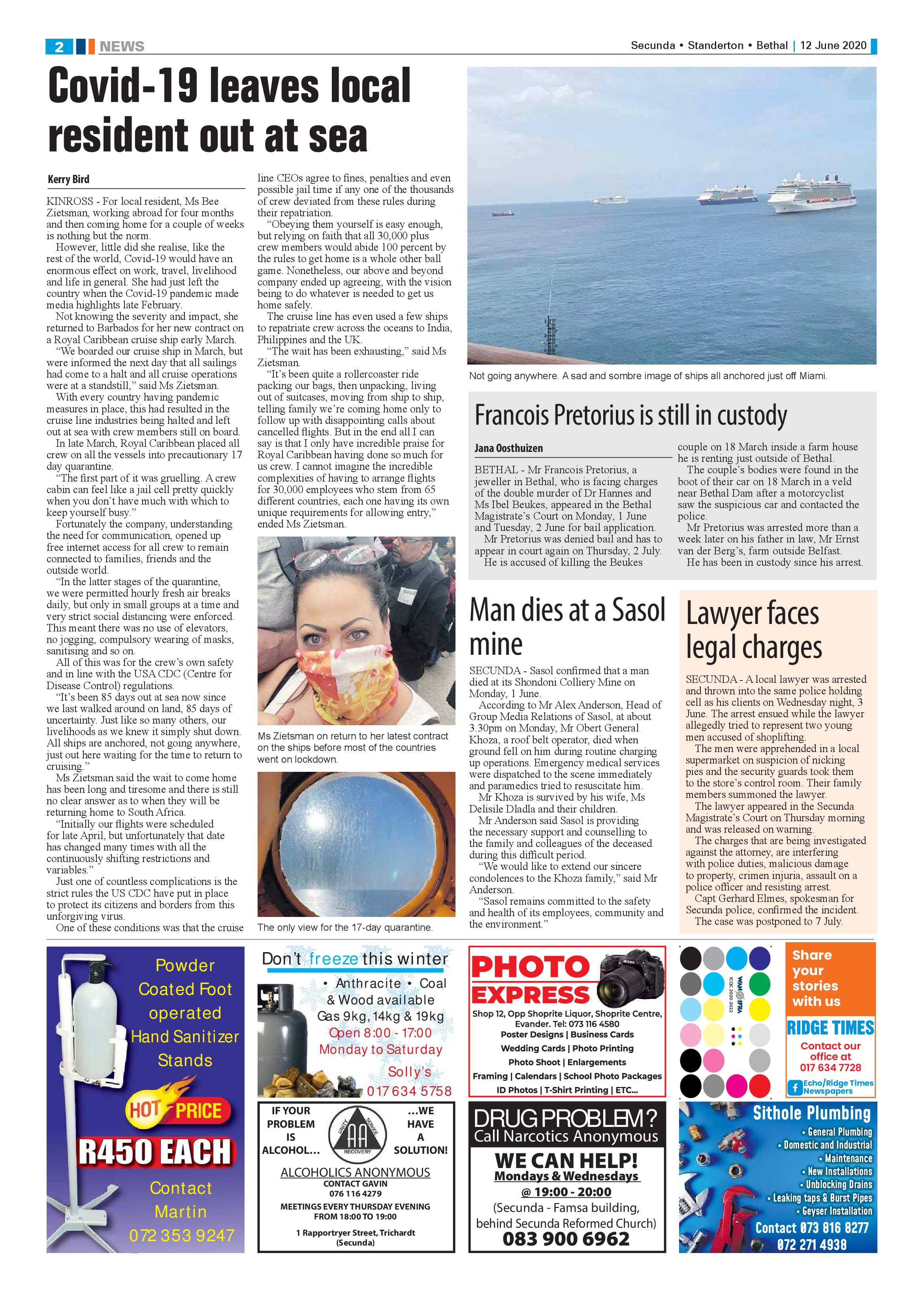 Ridge Times 12 June 2020 page 2