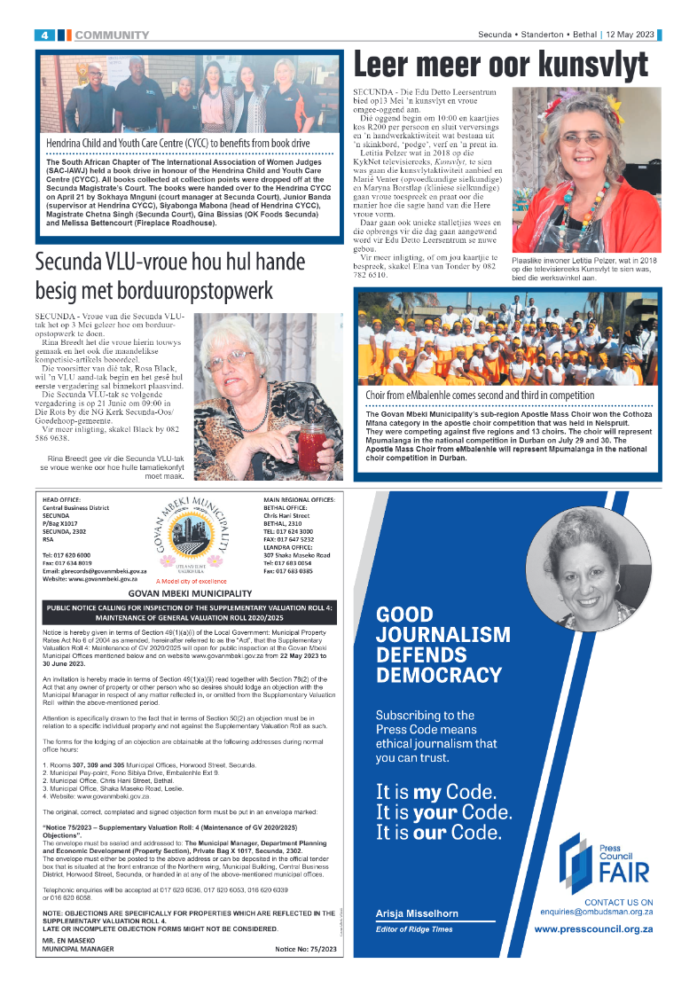 Ridge Times 12 May 2023 page 4