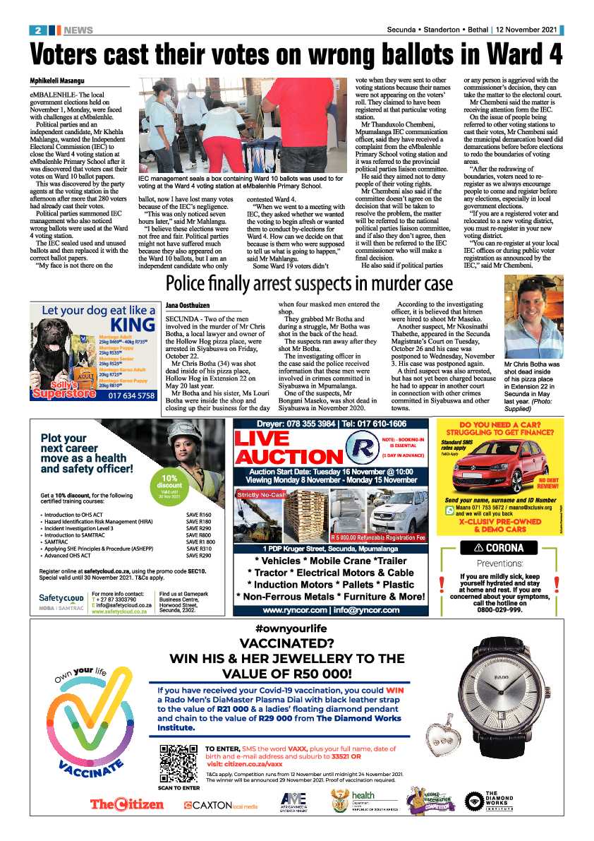 Ridge Times 12 November 2021 page 2