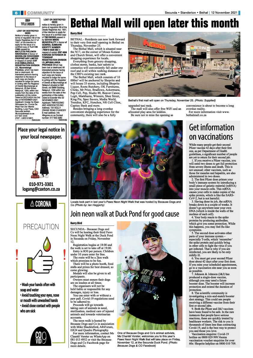 Ridge Times 12 November 2021 page 6
