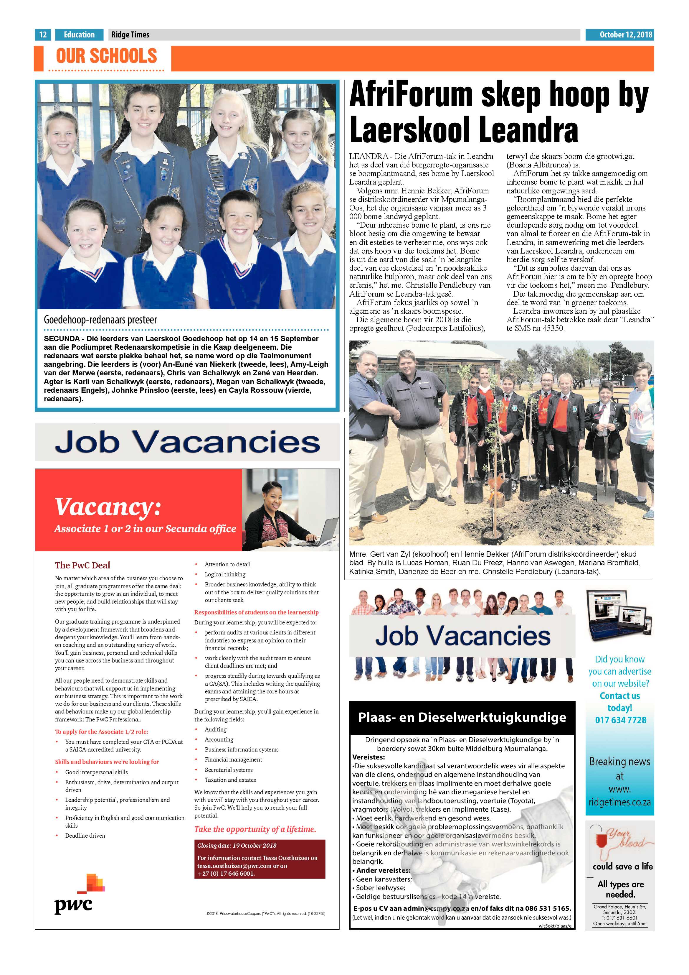 Ridge Times 12 October 2018 page 12