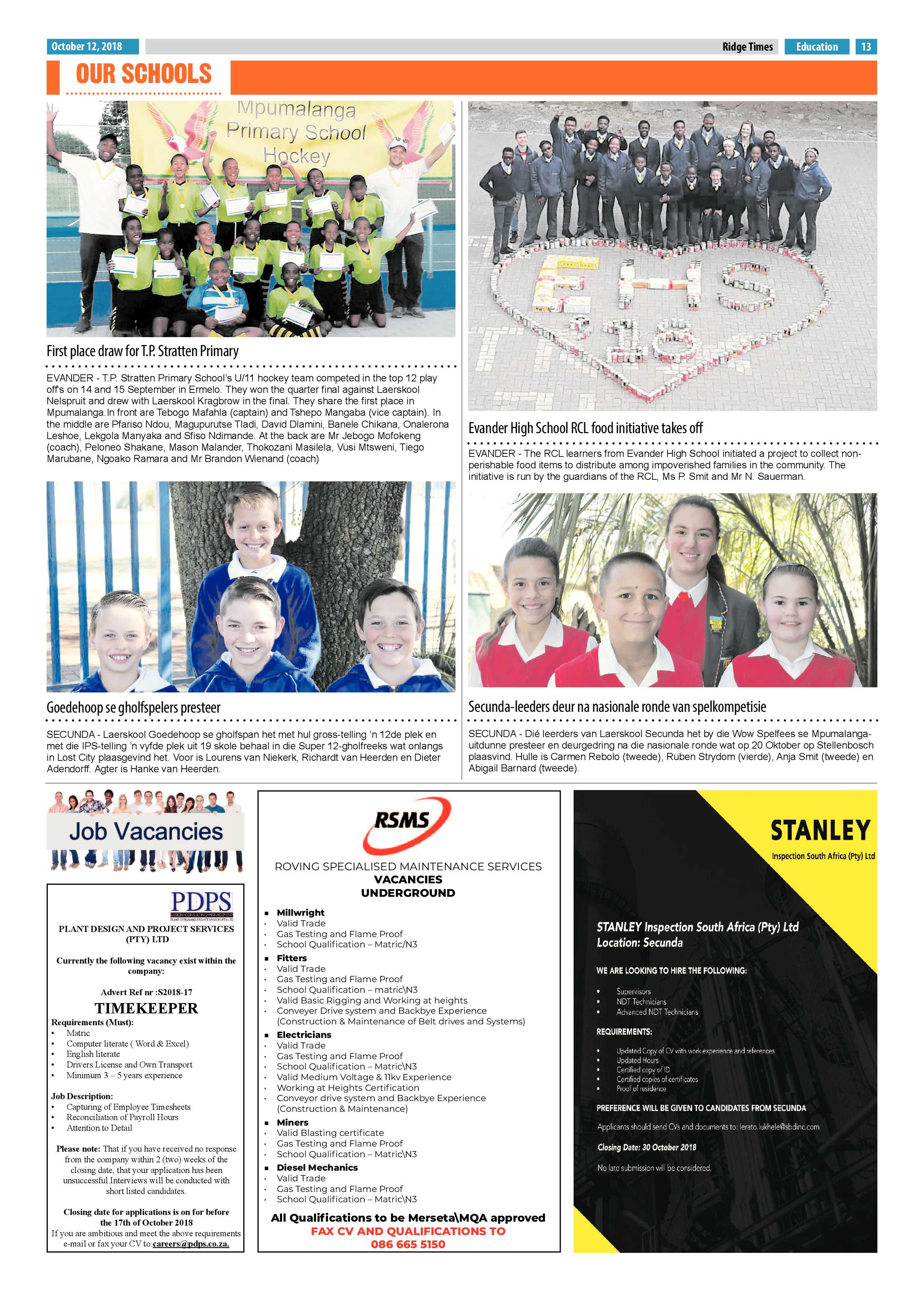 Ridge Times 12 October 2018 page 13