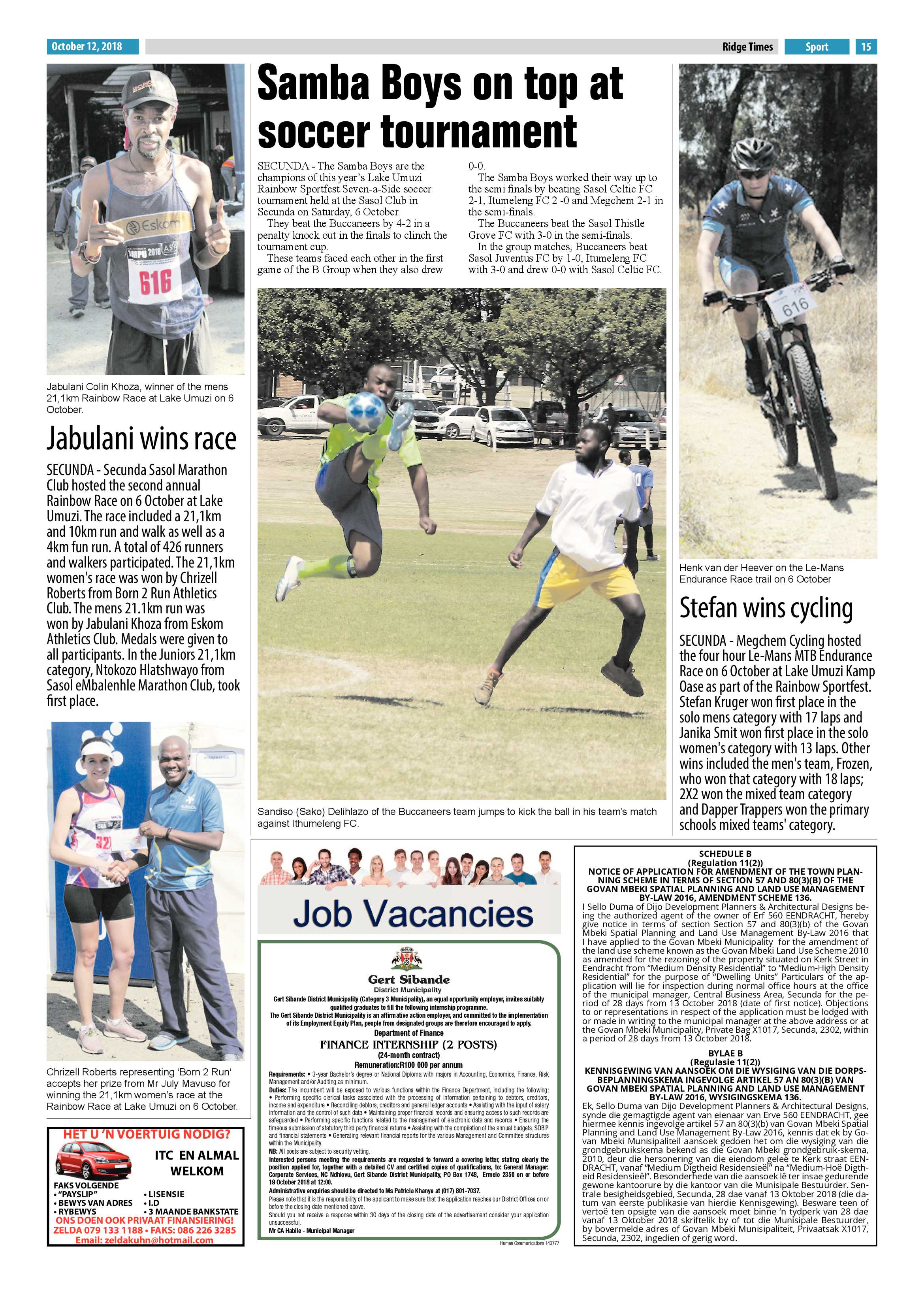 Ridge Times 12 October 2018 page 15