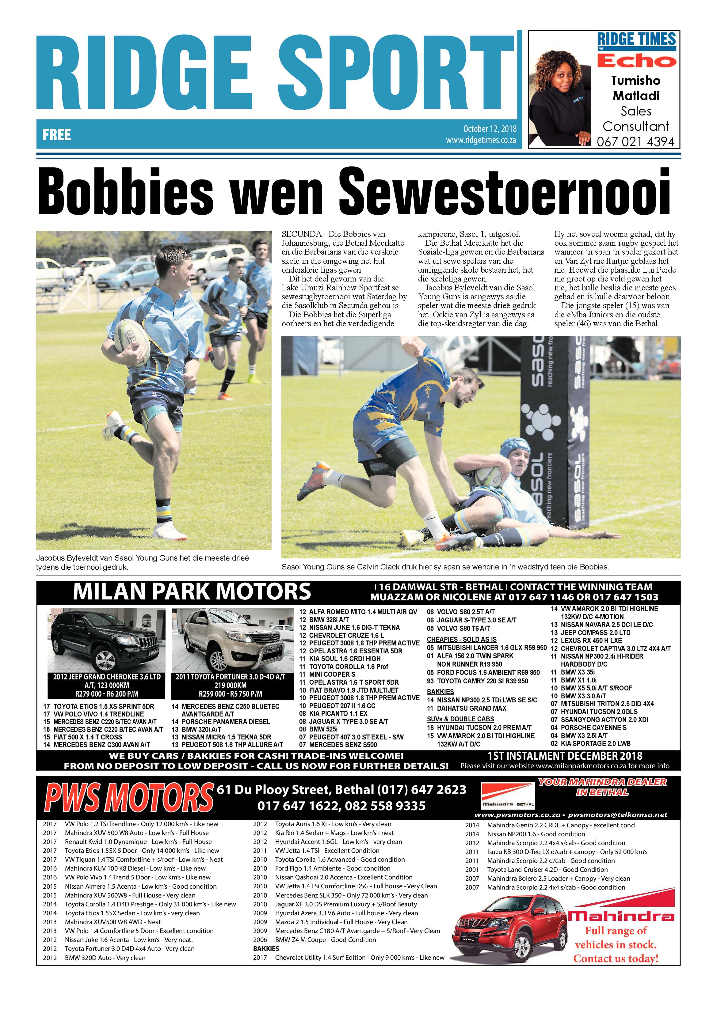 Ridge Times 12 October 2018 page 16