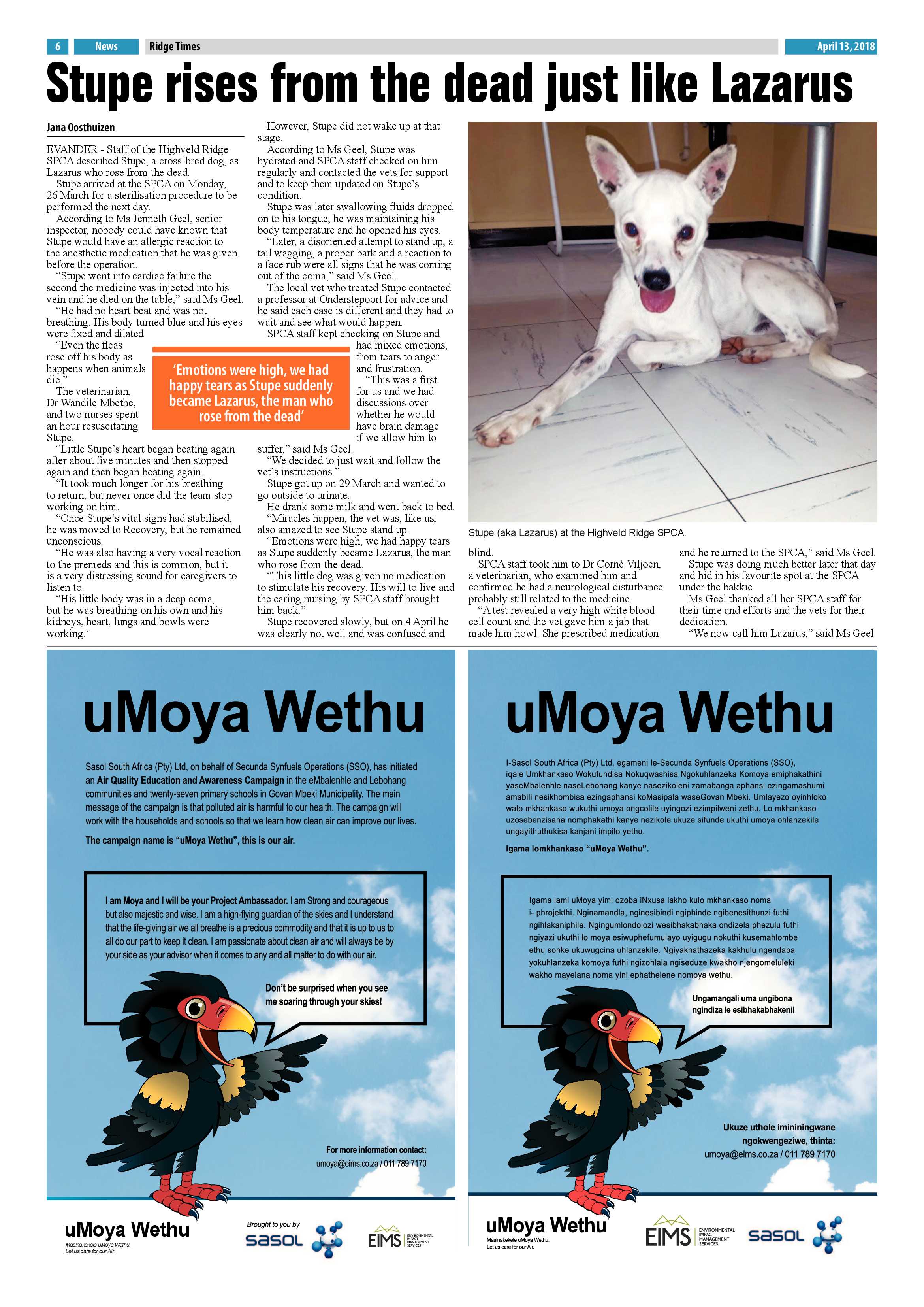 Ridge Times 13 April 2018 page 6