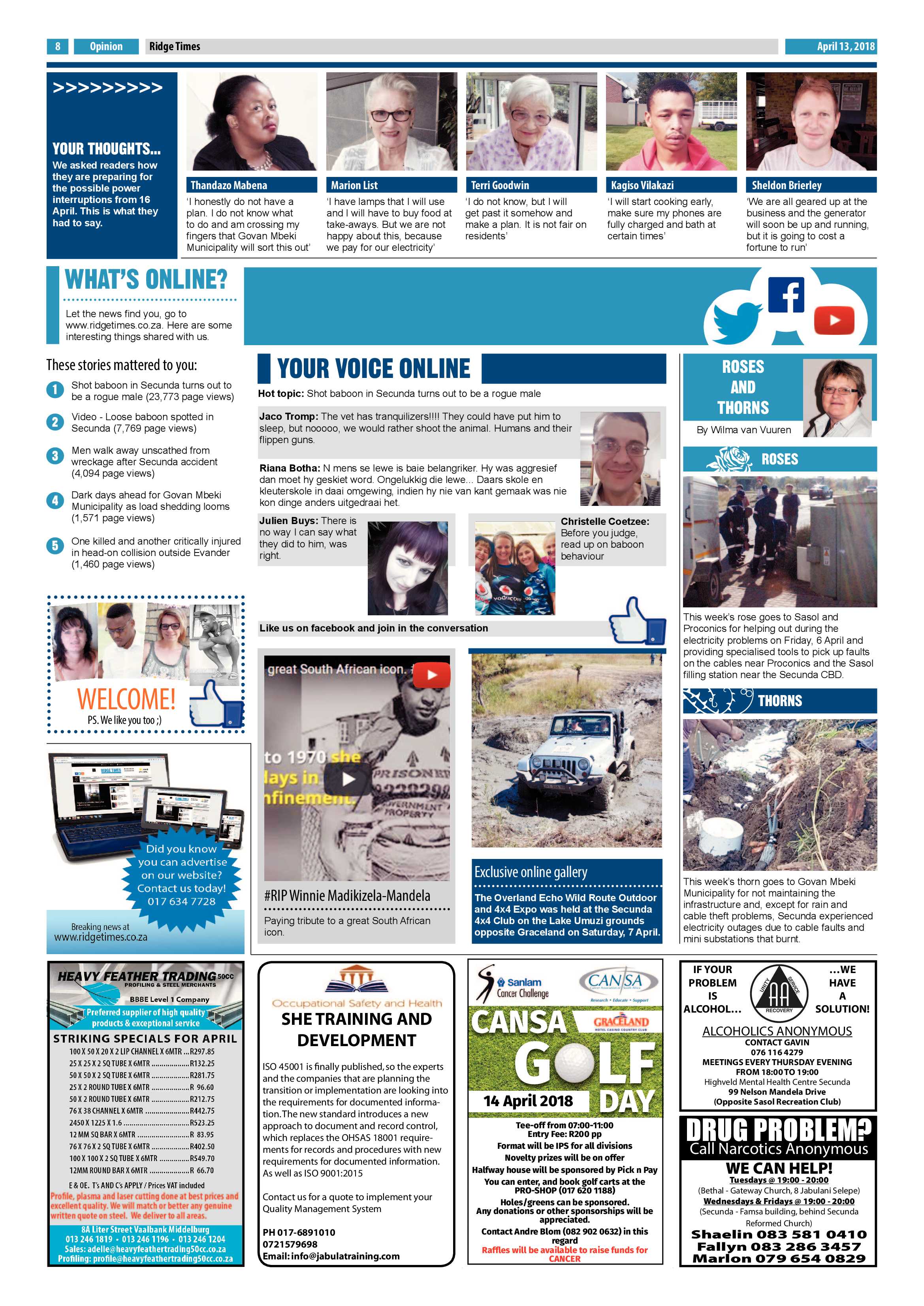 Ridge Times 13 April 2018 page 8