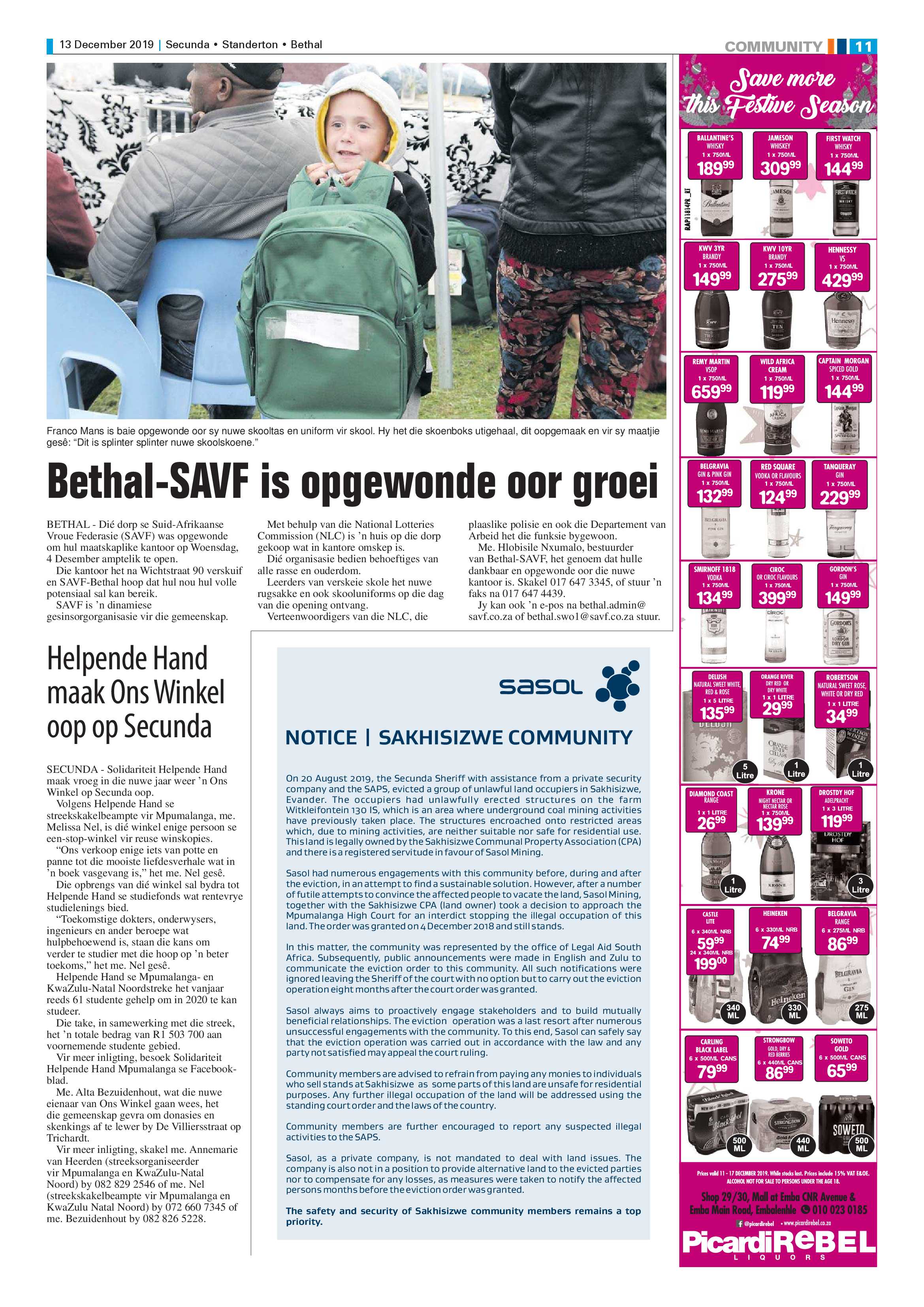 Ridge Times 13 December 2019 page 13