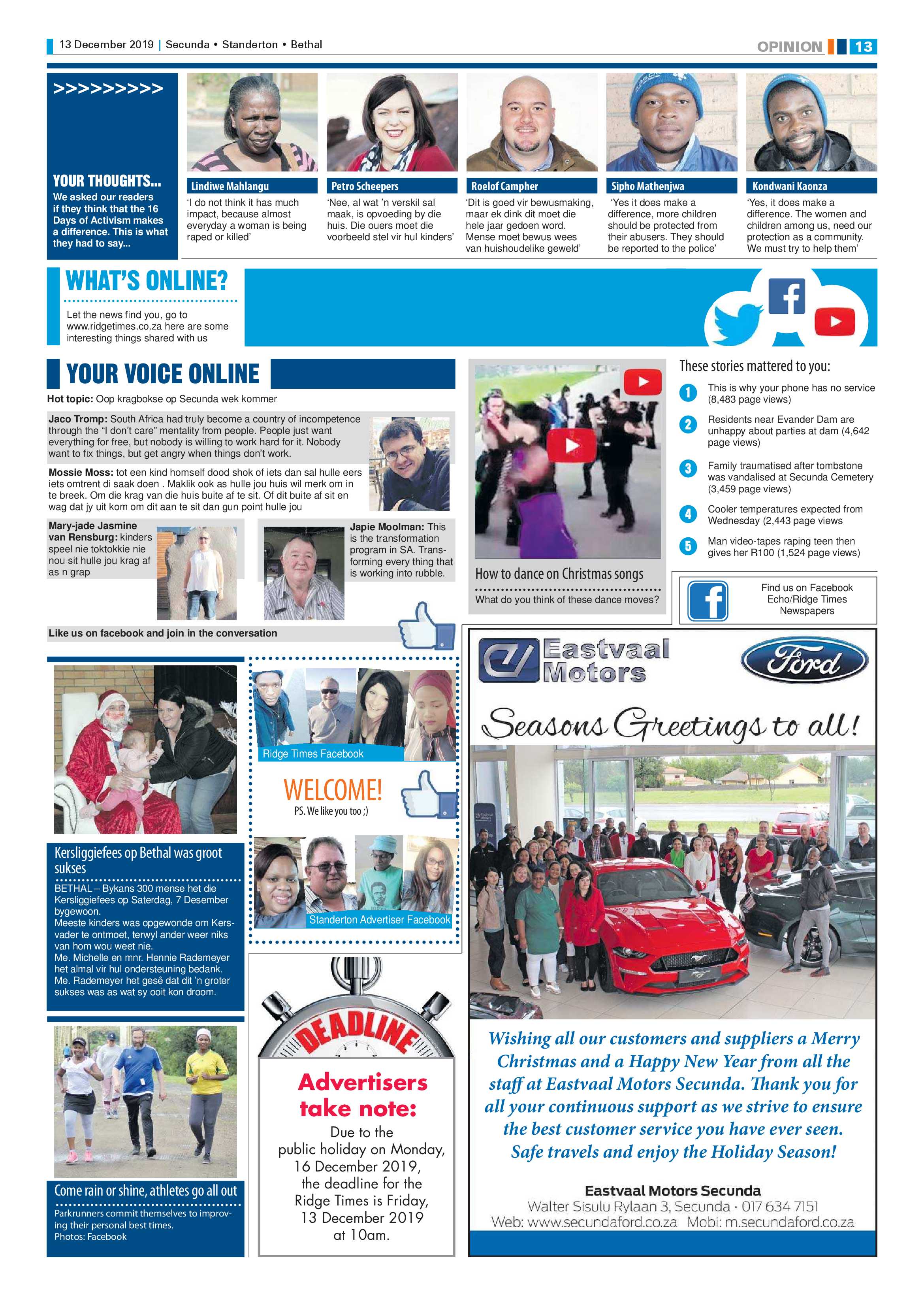 Ridge Times 13 December 2019 page 15