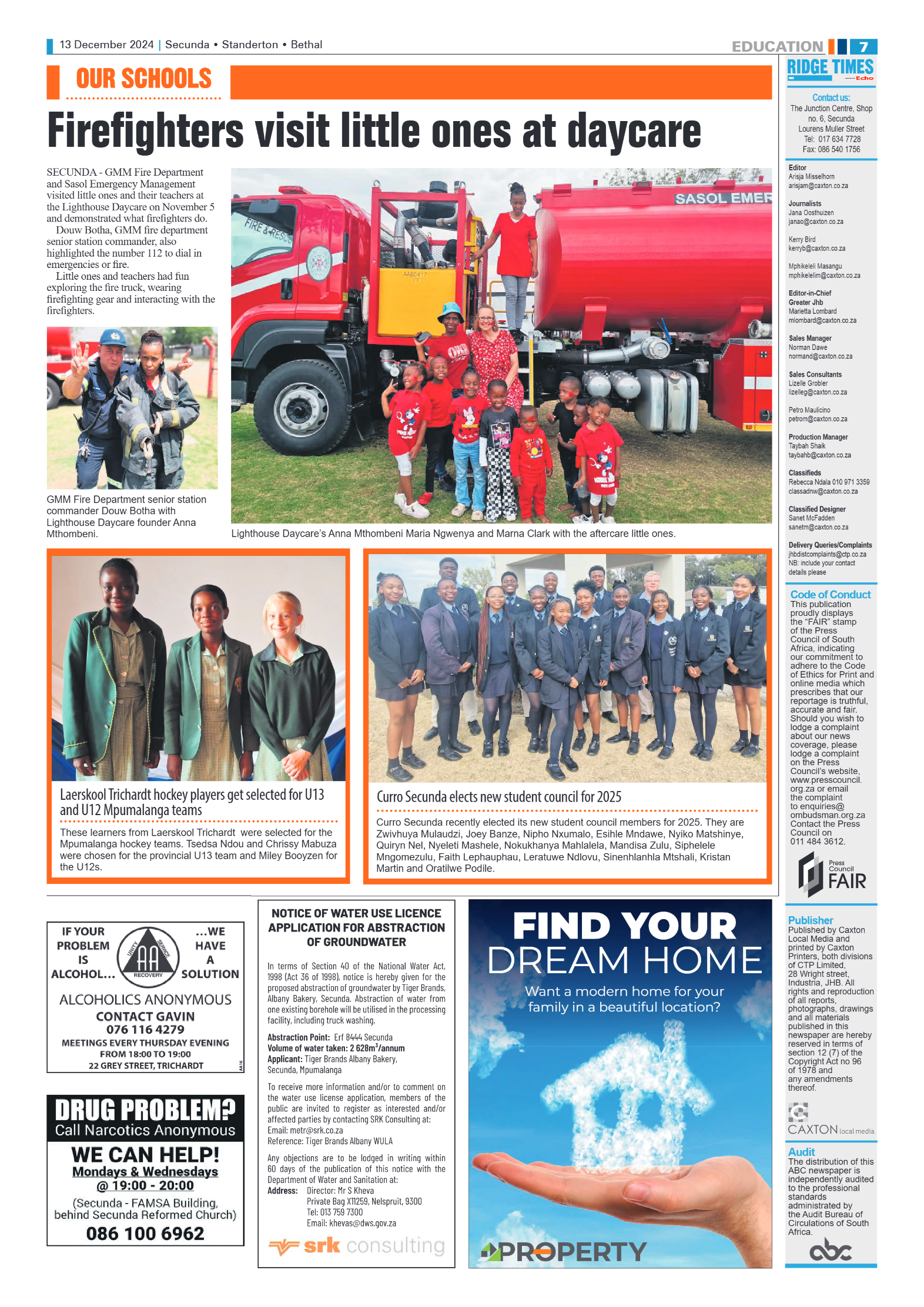 Ridge Times 13 December 2024 page 7