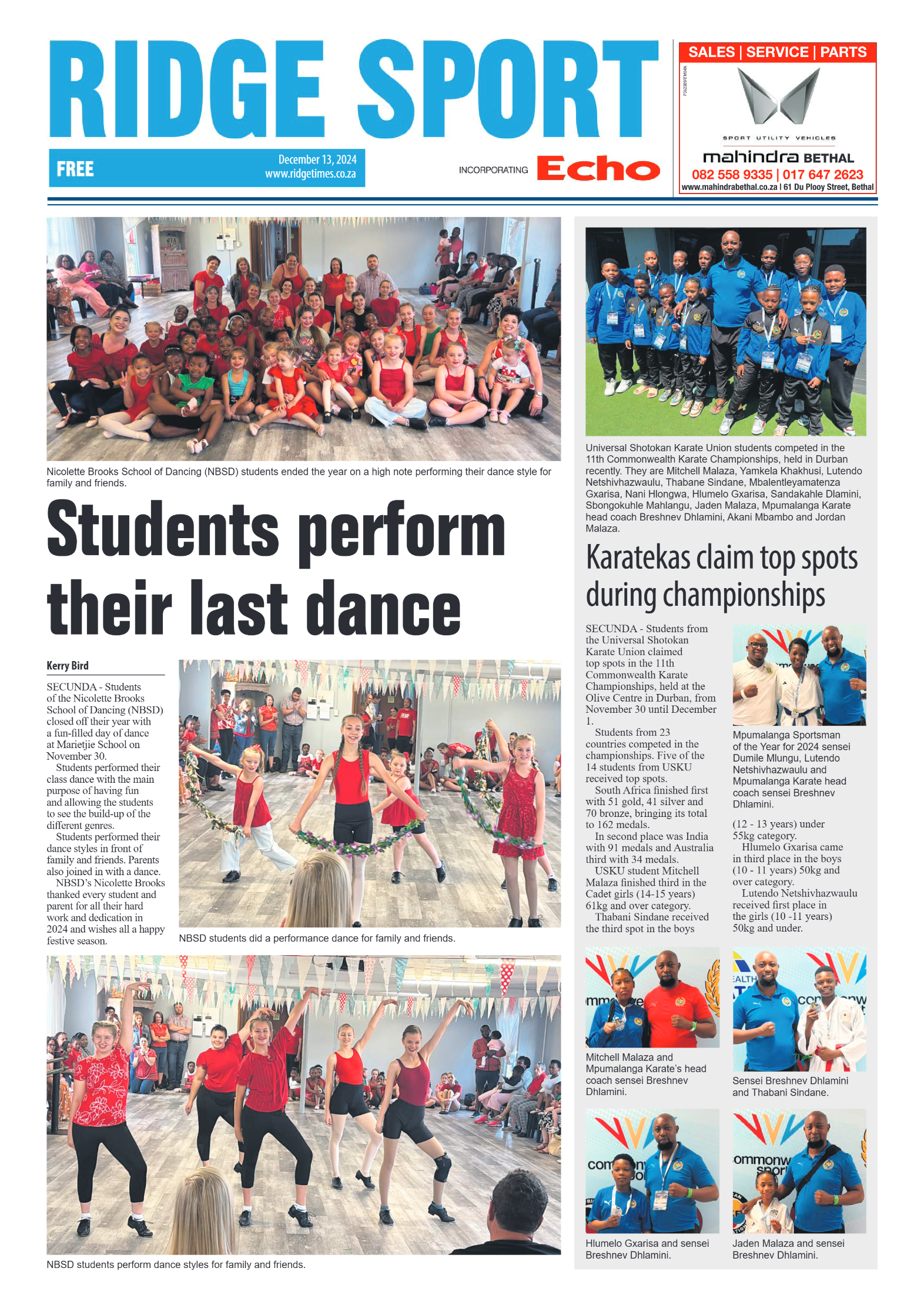 Ridge Times 13 December 2024 page 8
