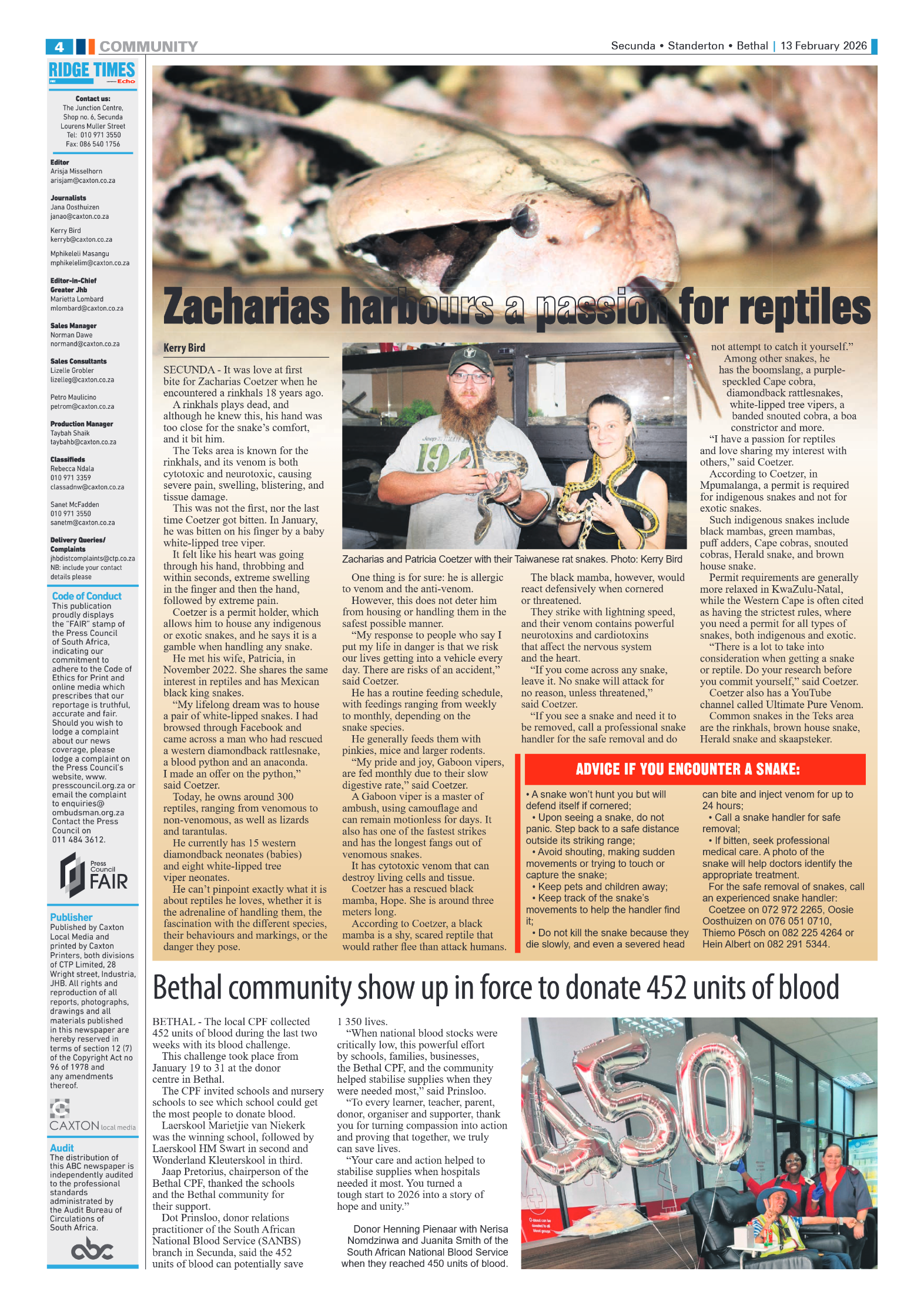 Ridge Times 13 February 2026 page 4