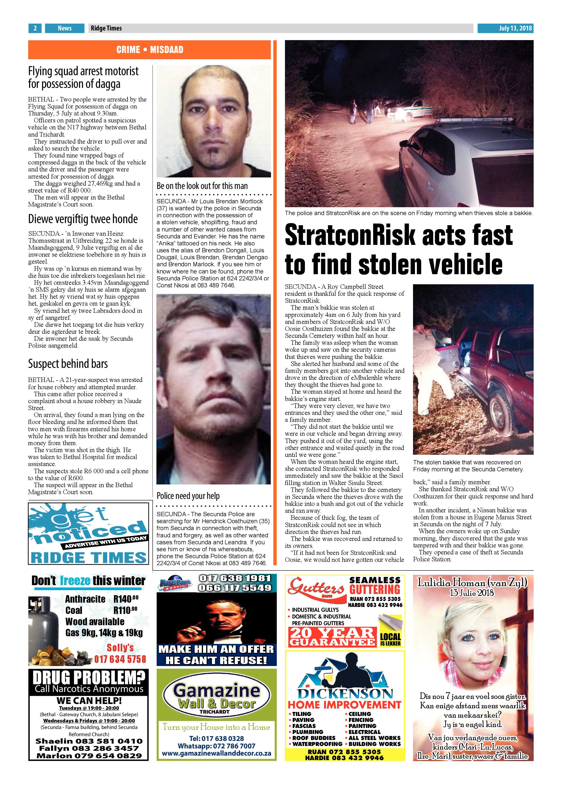 Ridge Times 13 July 2018 page 2