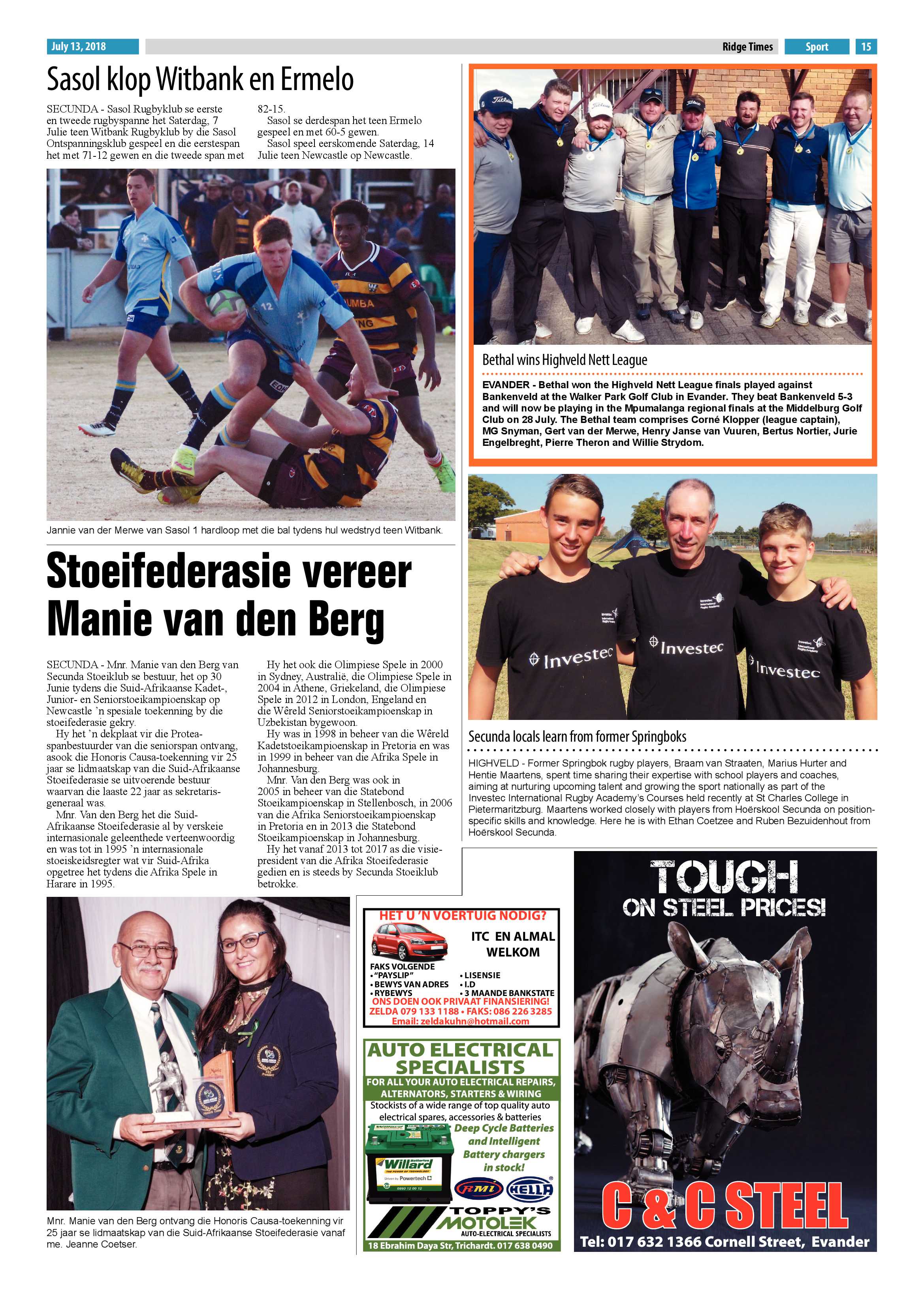 Ridge Times 13 July 2018 page 23