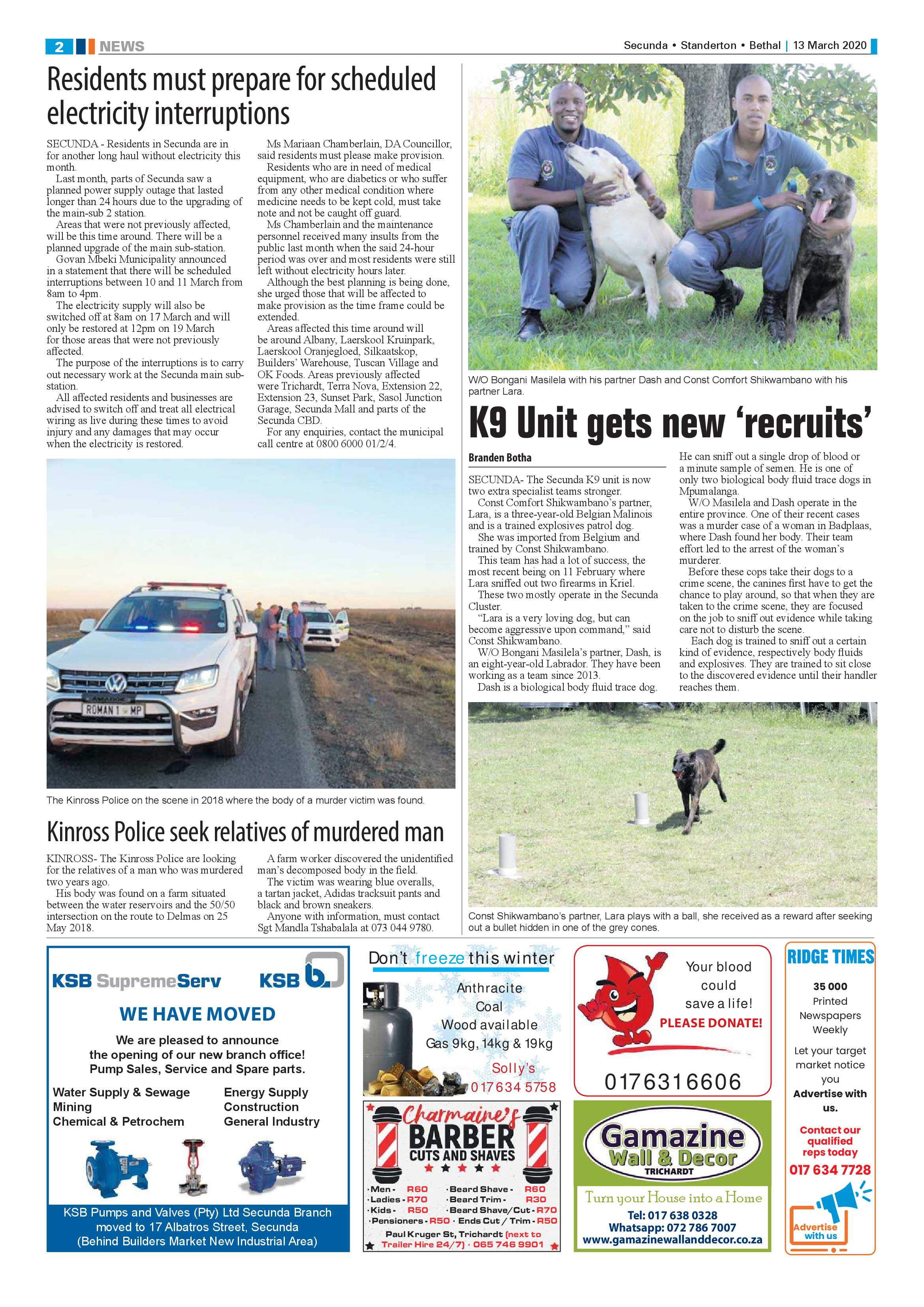 Ridge Times 13 March 2020 page 2