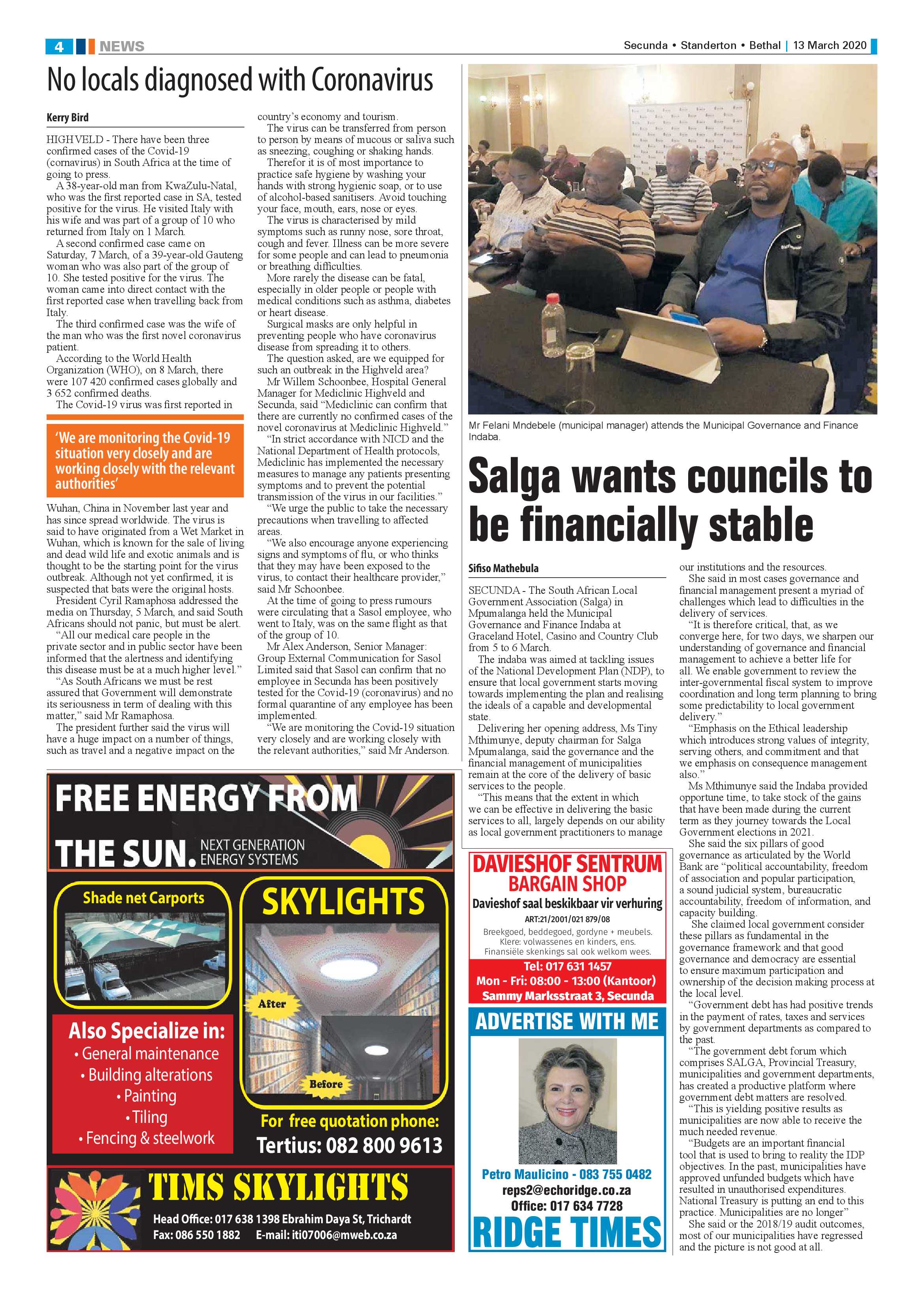Ridge Times 13 March 2020 page 4