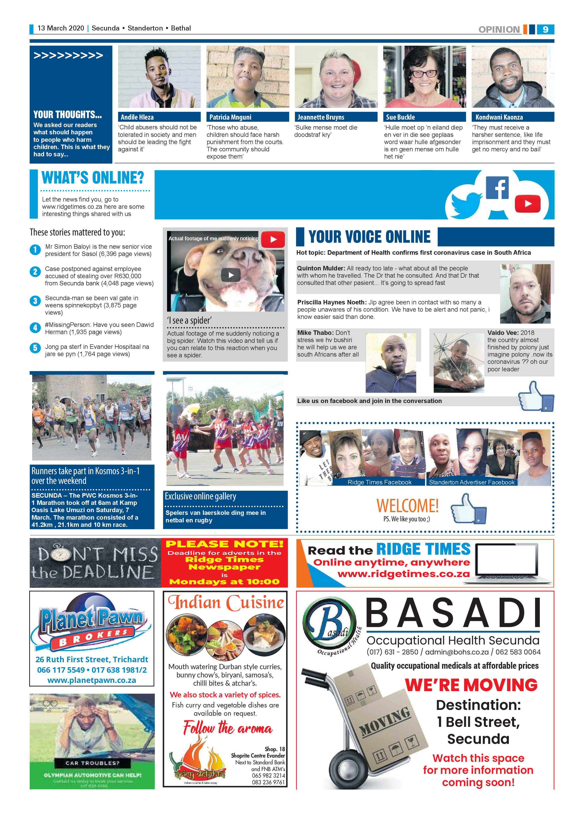 Ridge Times 13 March 2020 page 9