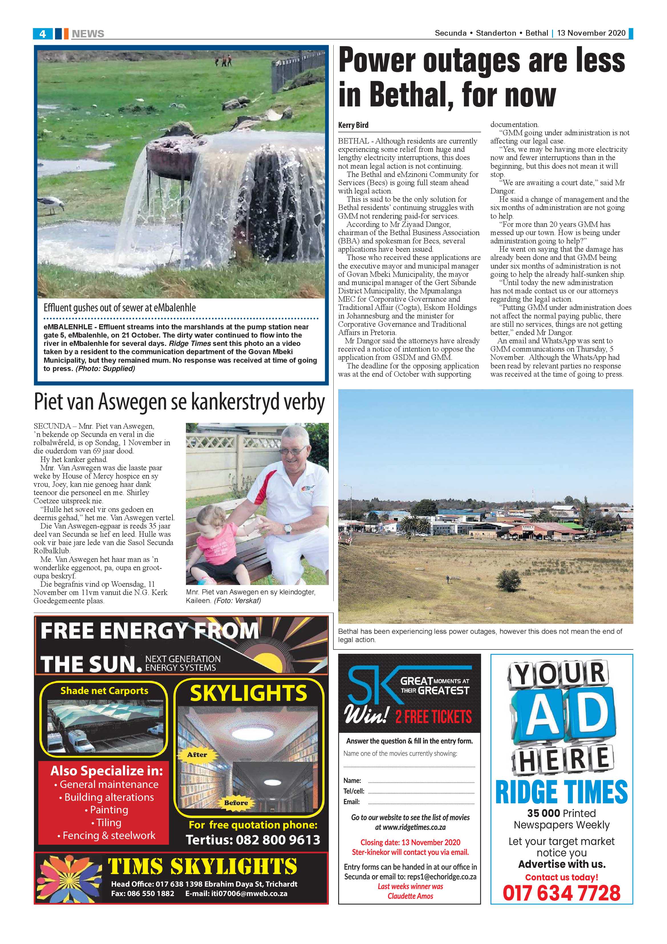 Ridge Times 13 November 2020 page 4
