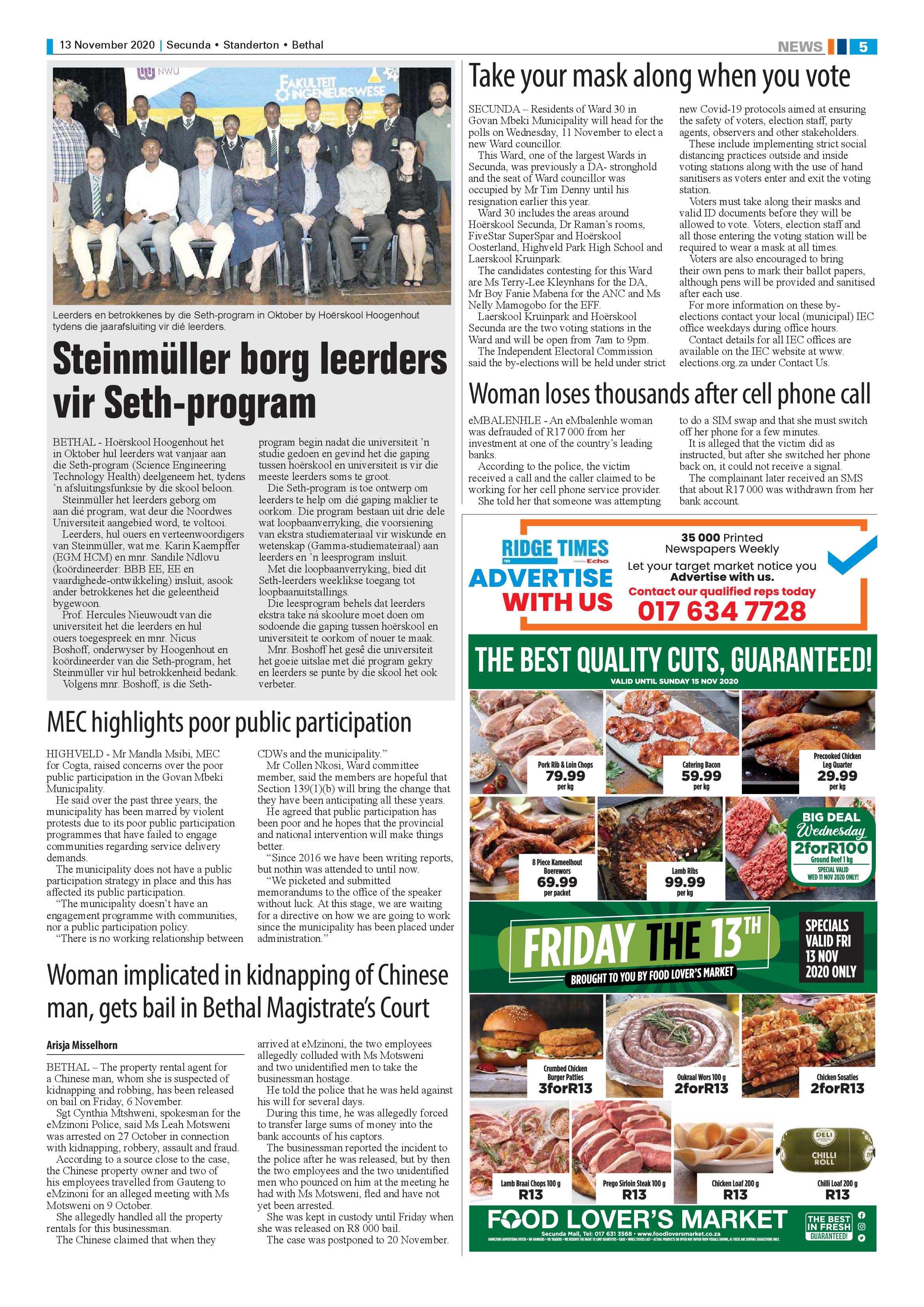 Ridge Times 13 November 2020 page 5