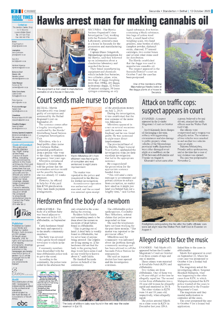 Ridge Times 13 October 2023 page 2