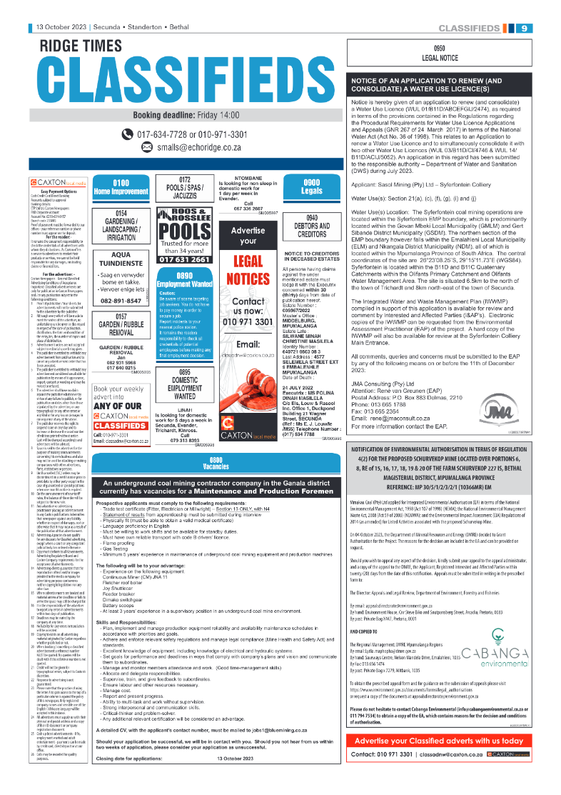 Ridge Times 13 October 2023 page 9