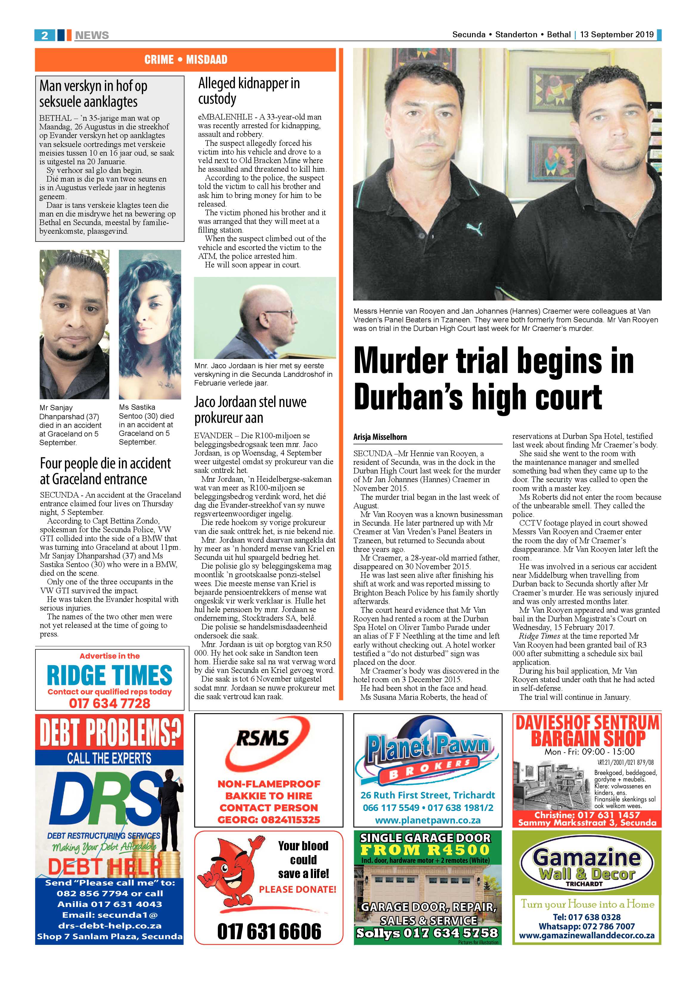 Ridge Times 13 September 2019 page 2