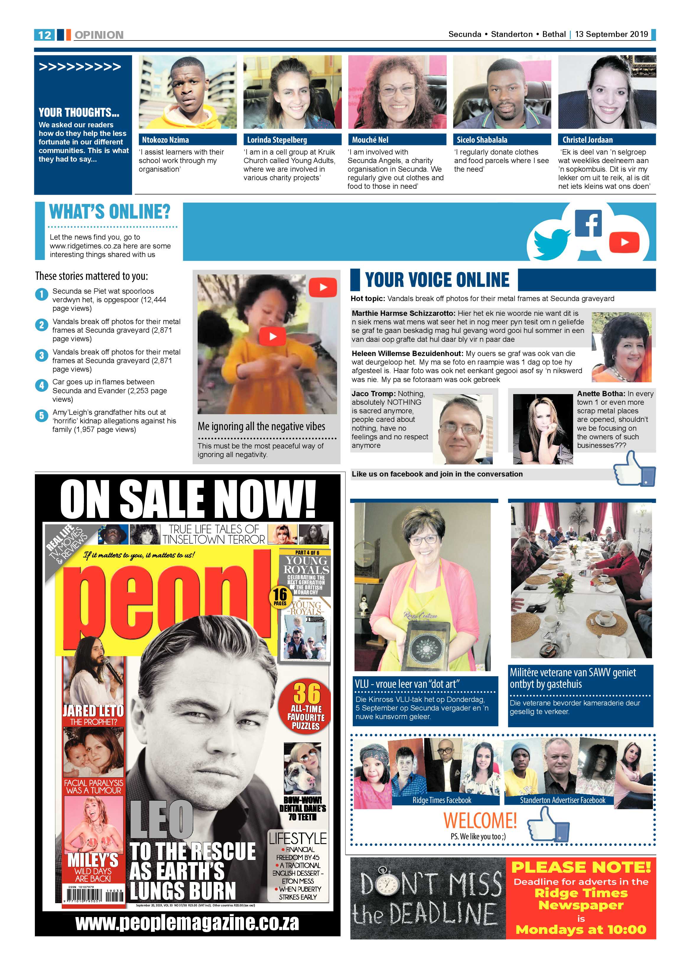 Ridge Times 13 September 2019 page 20