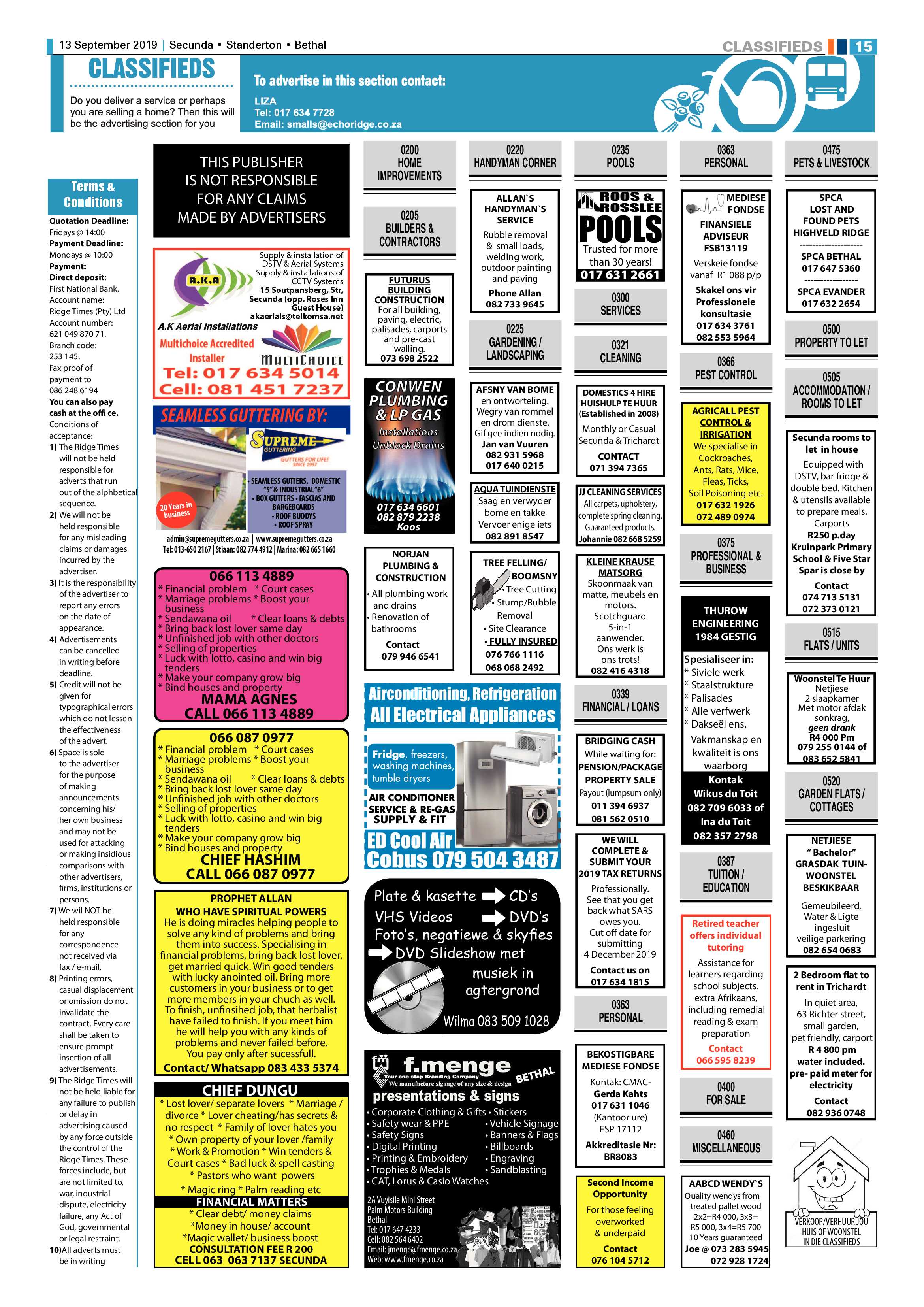 Ridge Times 13 September 2019 page 23
