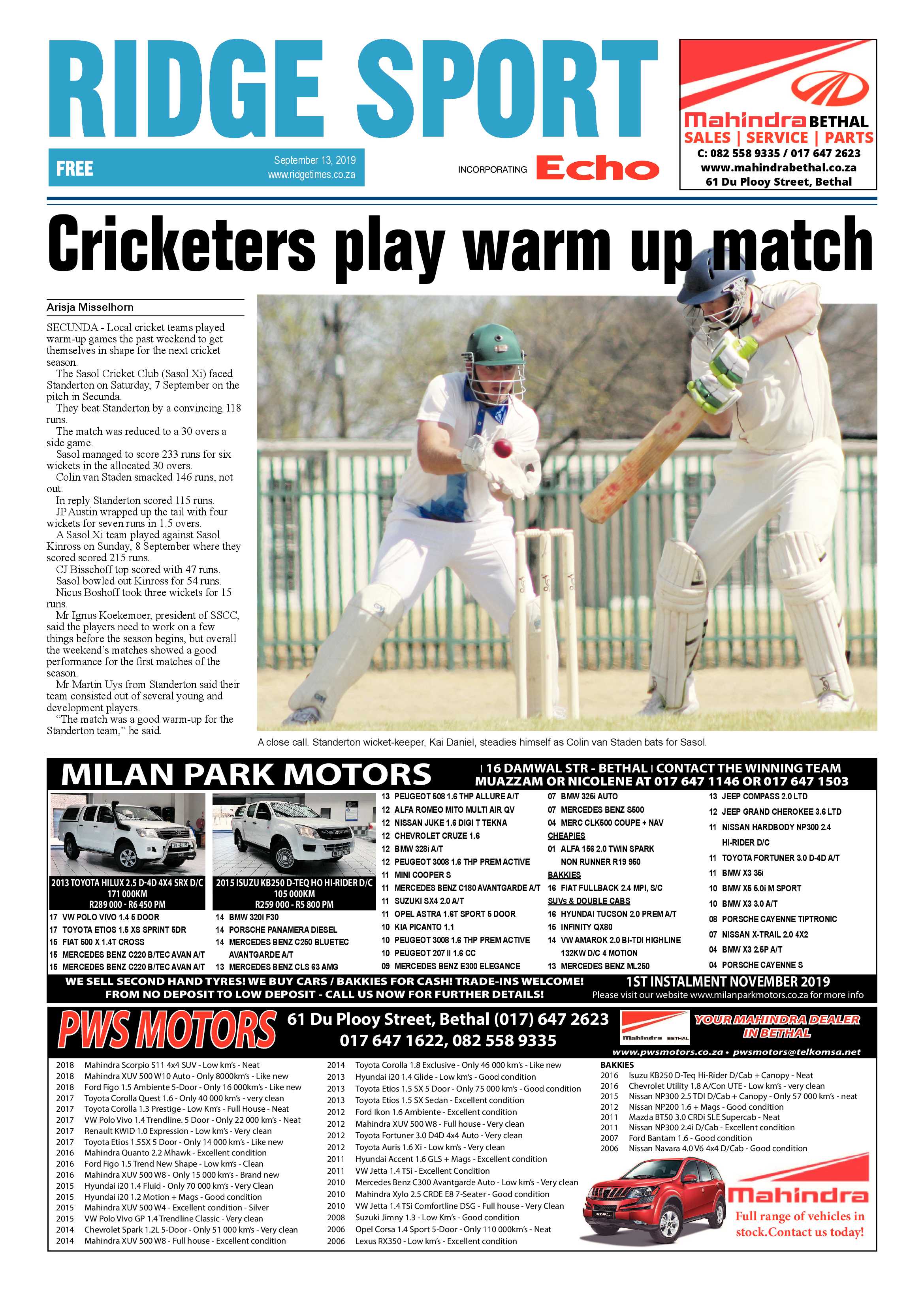 Ridge Times 13 September 2019 page 28