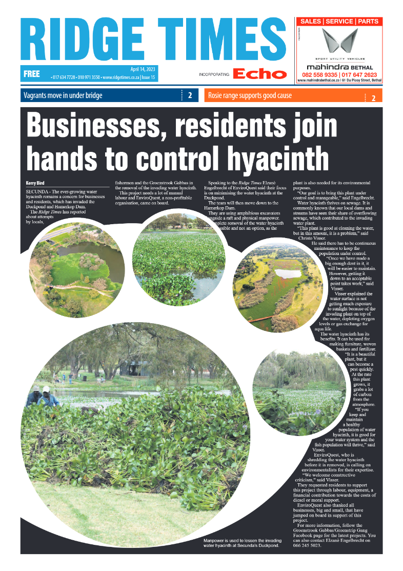 Ridge Times 14 April 2023 page 1