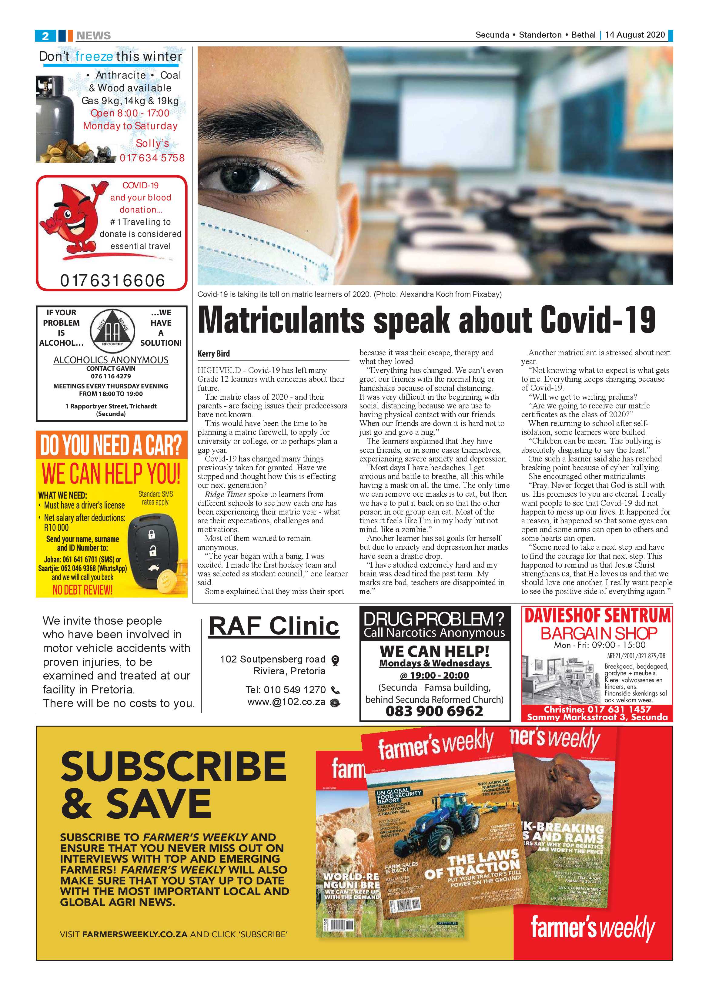 Ridge Times 14 August 2020 page 2