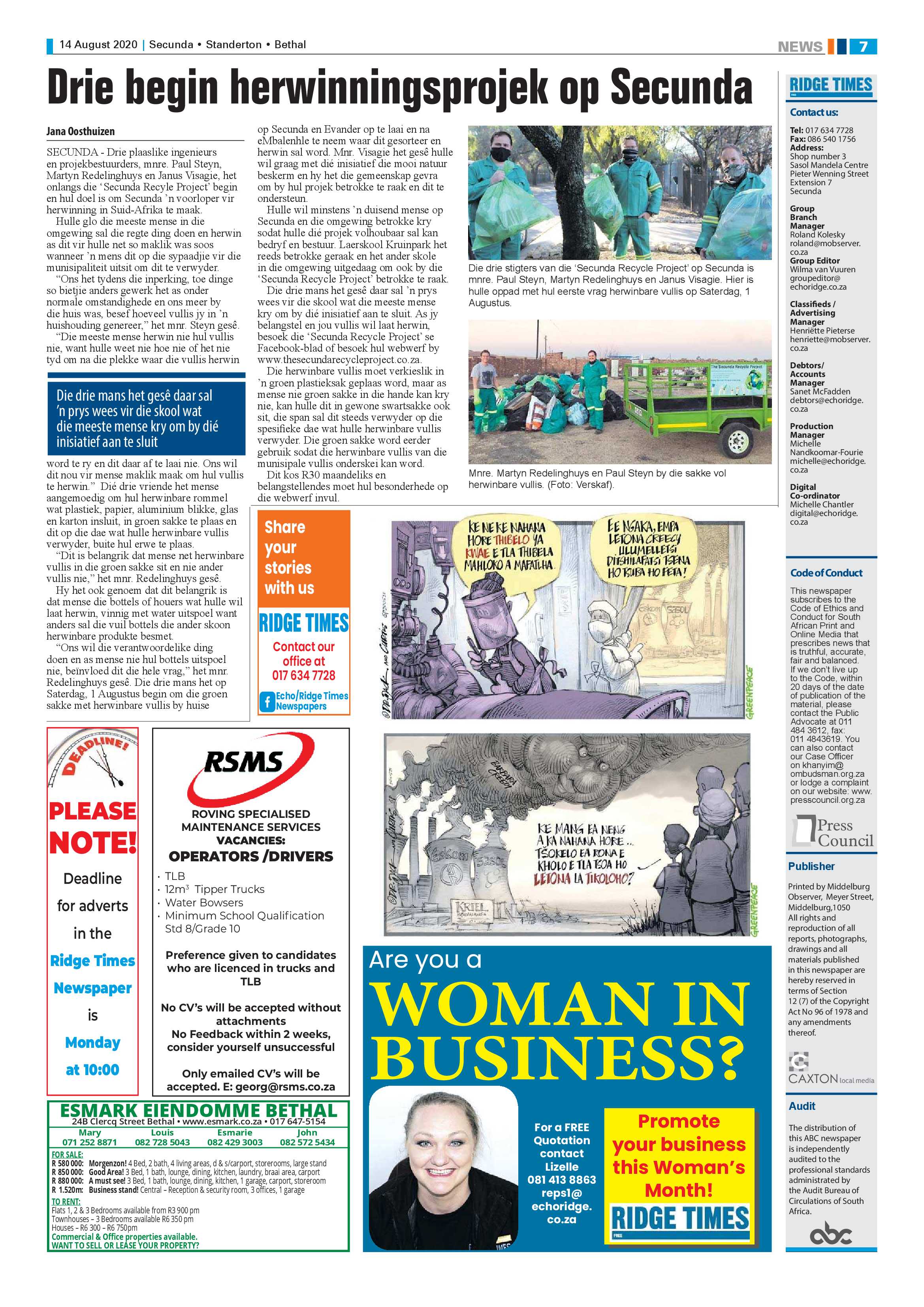 Ridge Times 14 August 2020 page 7