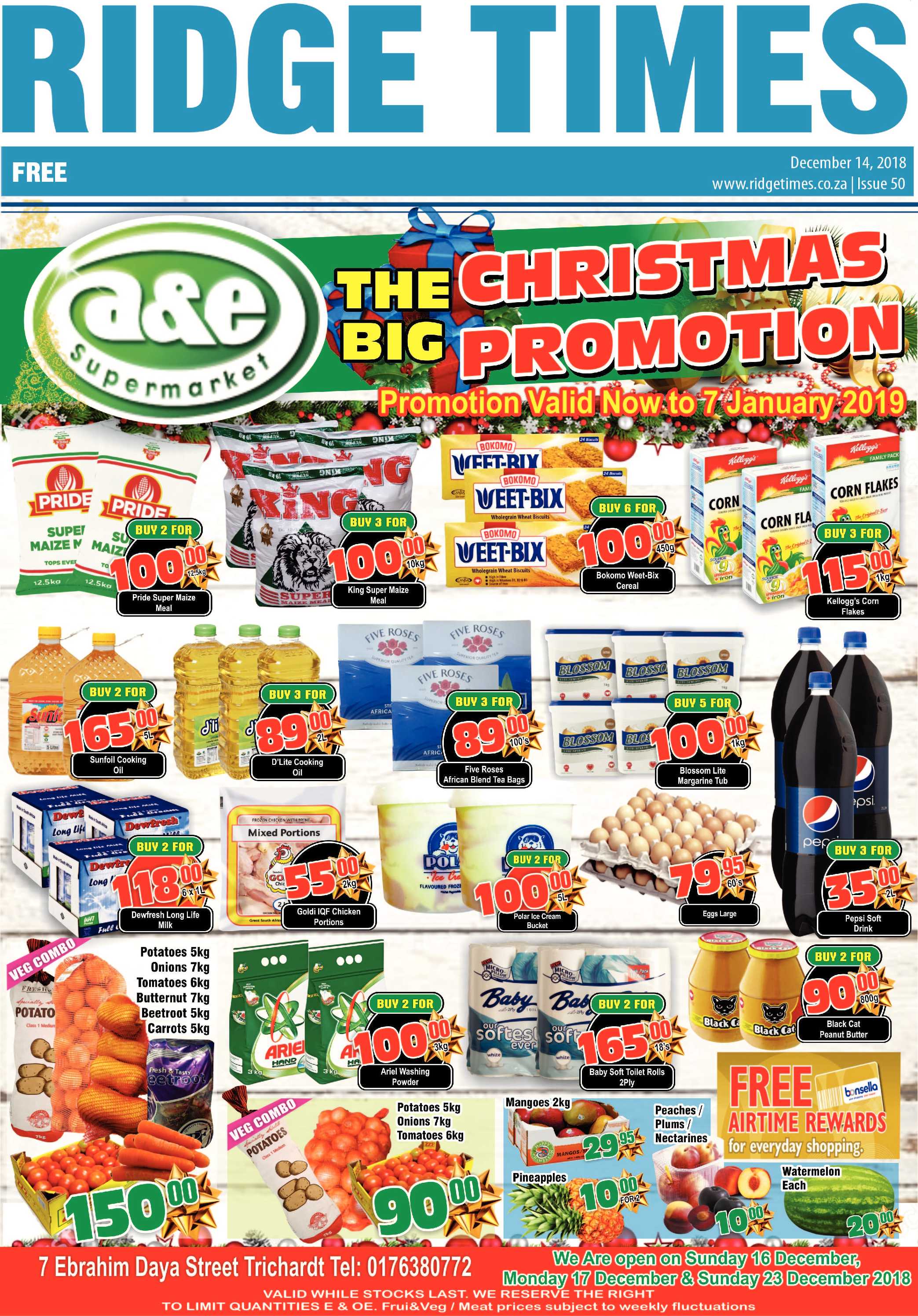 Ridge Times 14 December 2018 page 1